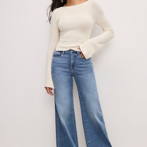 GOOD WAIST PALAZZO COMPRESSION JEANS | INDIGO837