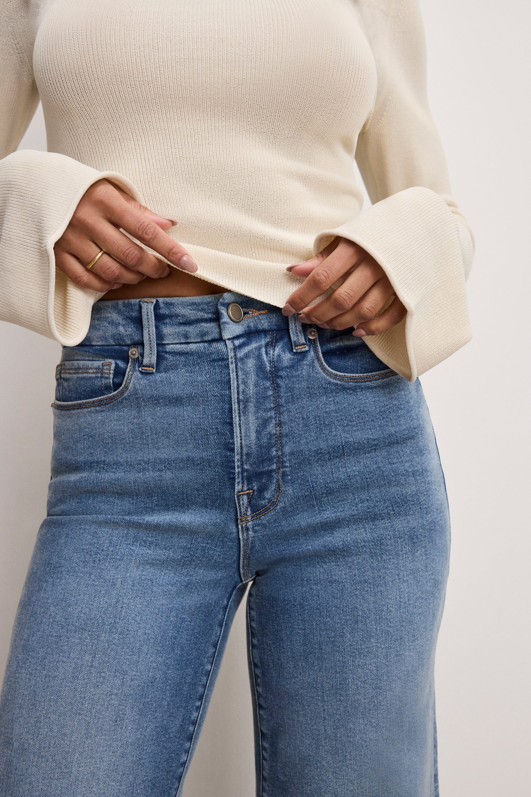 GOOD WAIST PALAZZO COMPRESSION JEANS | INDIGO837 - Image 4