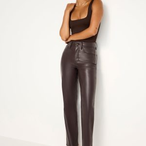 GOOD ICON FAUX LEATHER PANTS | BARK003
