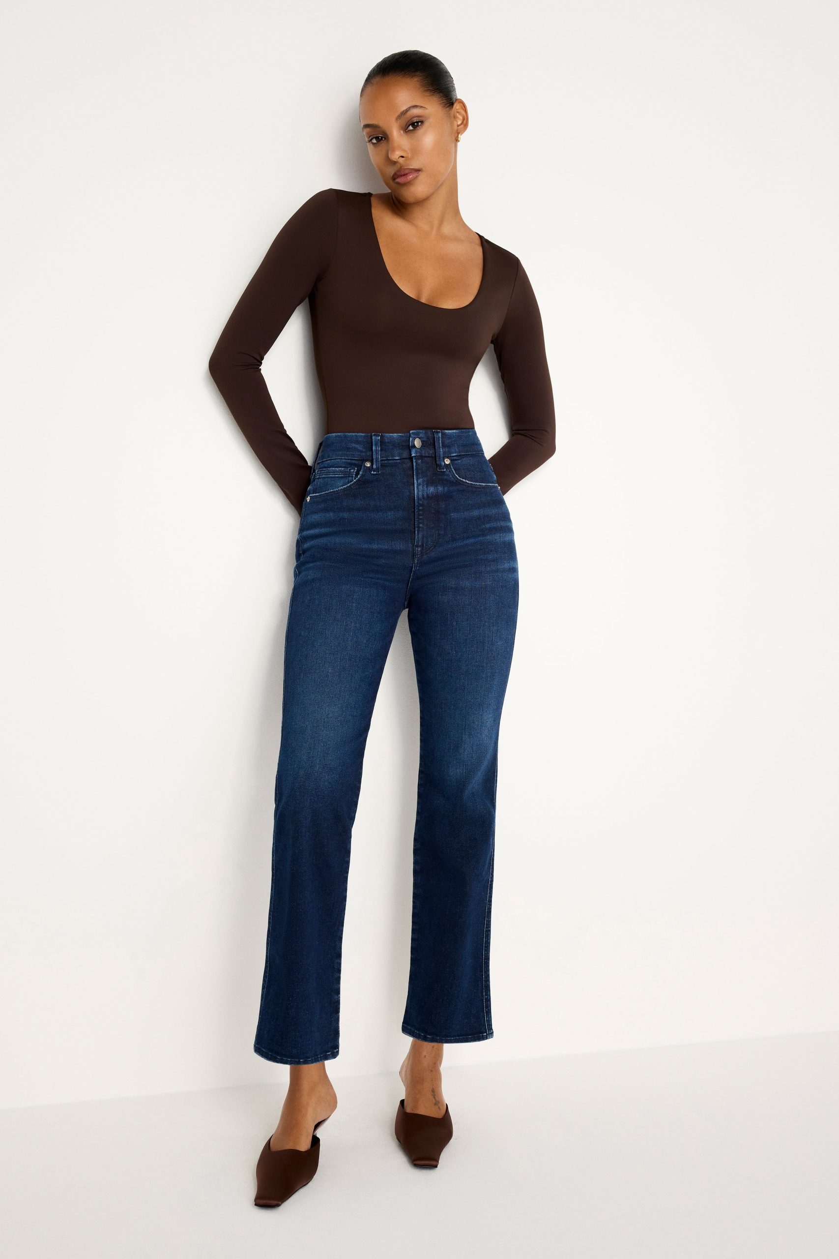 ALWAYS FITS GOOD CURVE STRAIGHT JEANS | INDIGO707 - Image 2