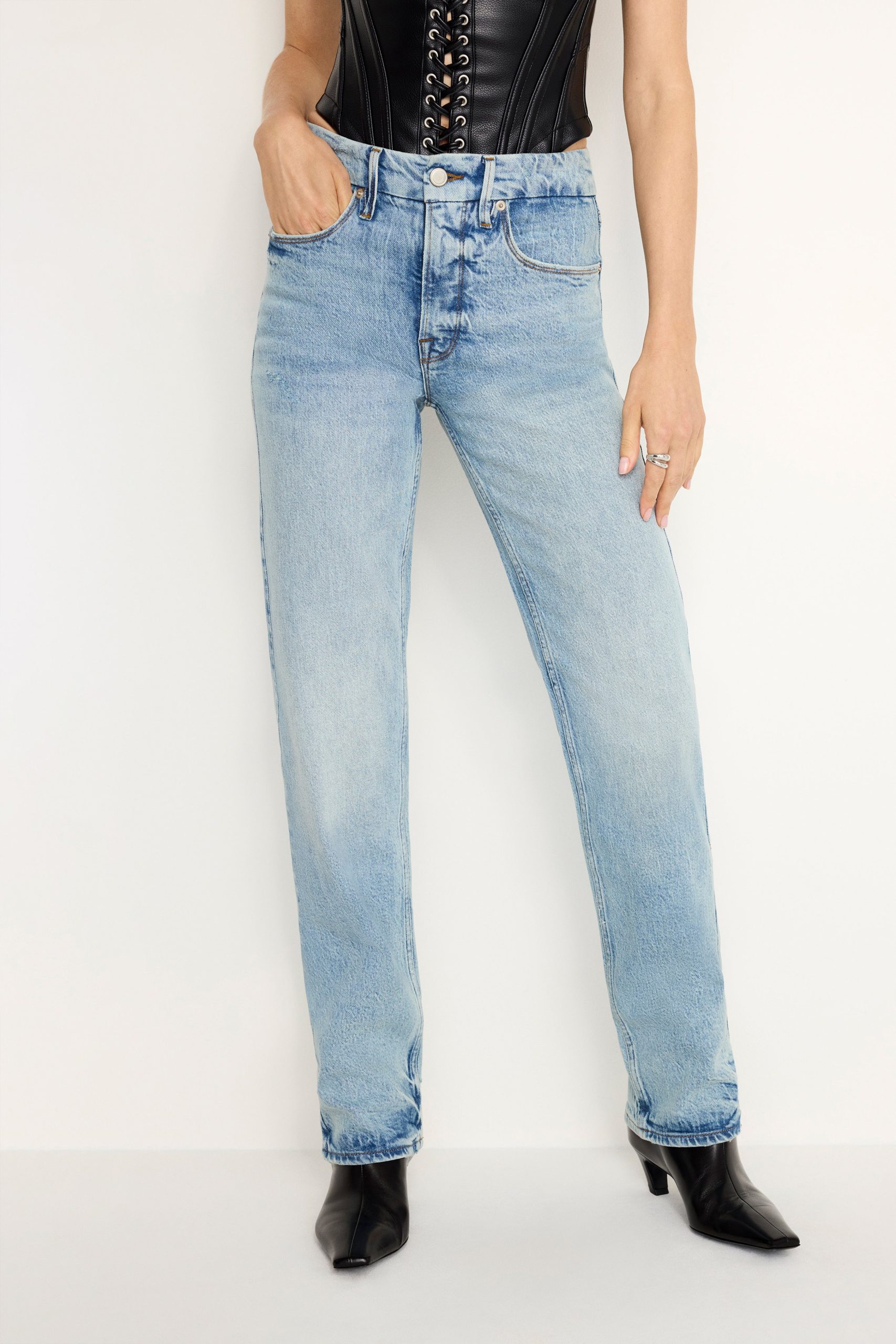 GOOD ICON STRAIGHT JEANS | INDIGO712 - Image 2