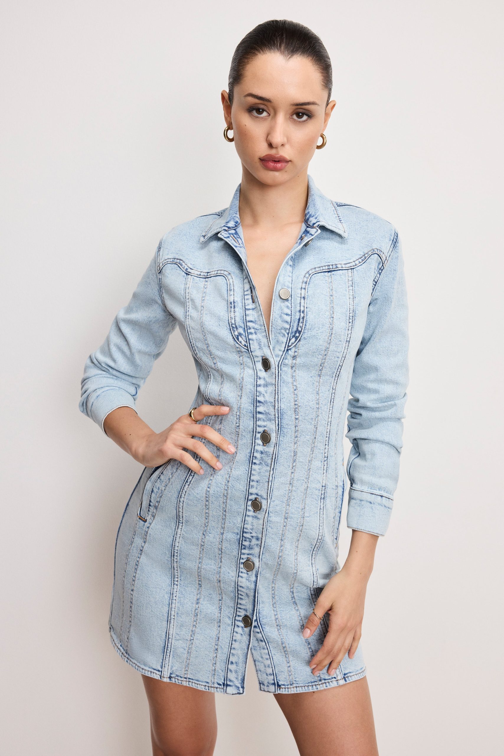 DOLLY DENIM CORSET DRESS | INDIGO1022 - Image 6
