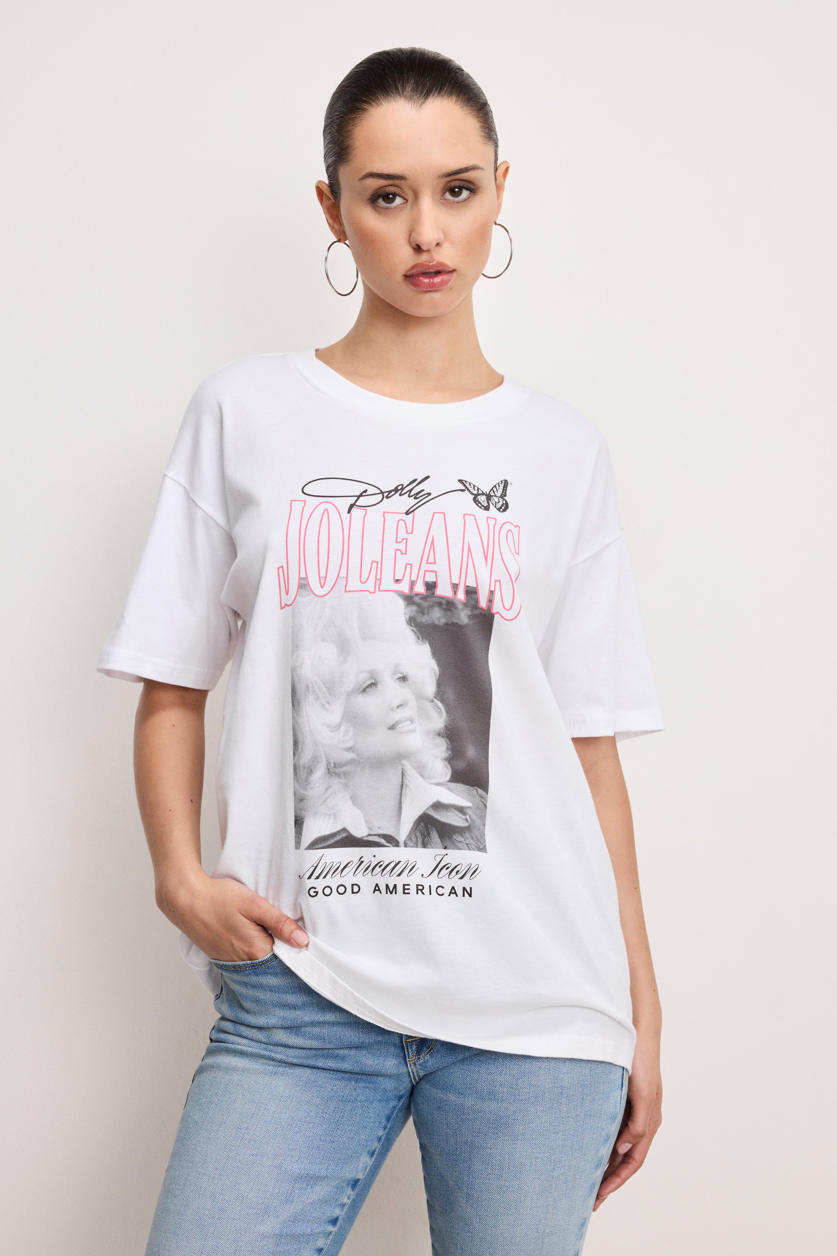 DOLLY OVERSIZED CONCERT TEE | WHITE001