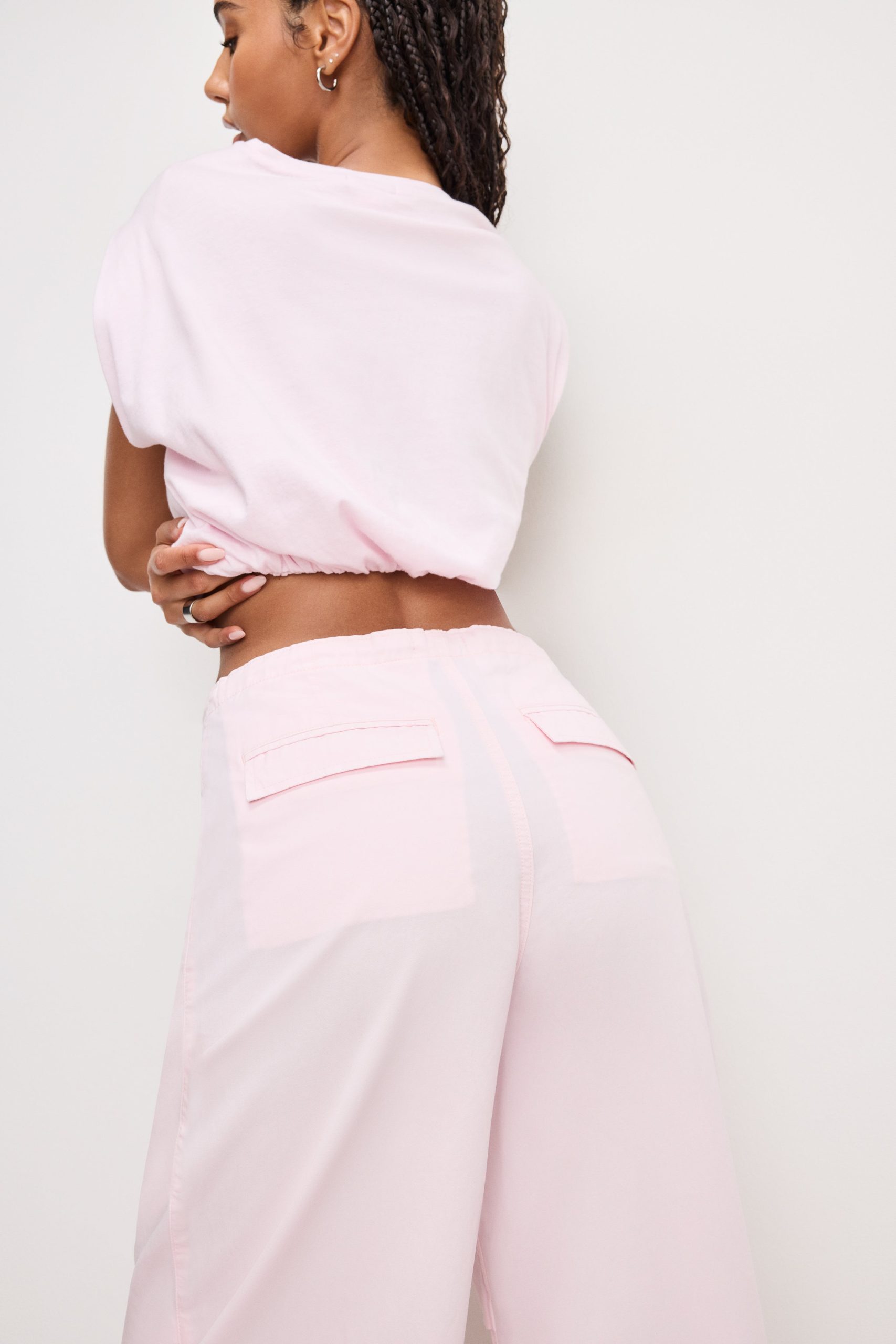 TWILL PARACHUTE PANTS | BUBBLEGUM005 - Image 7
