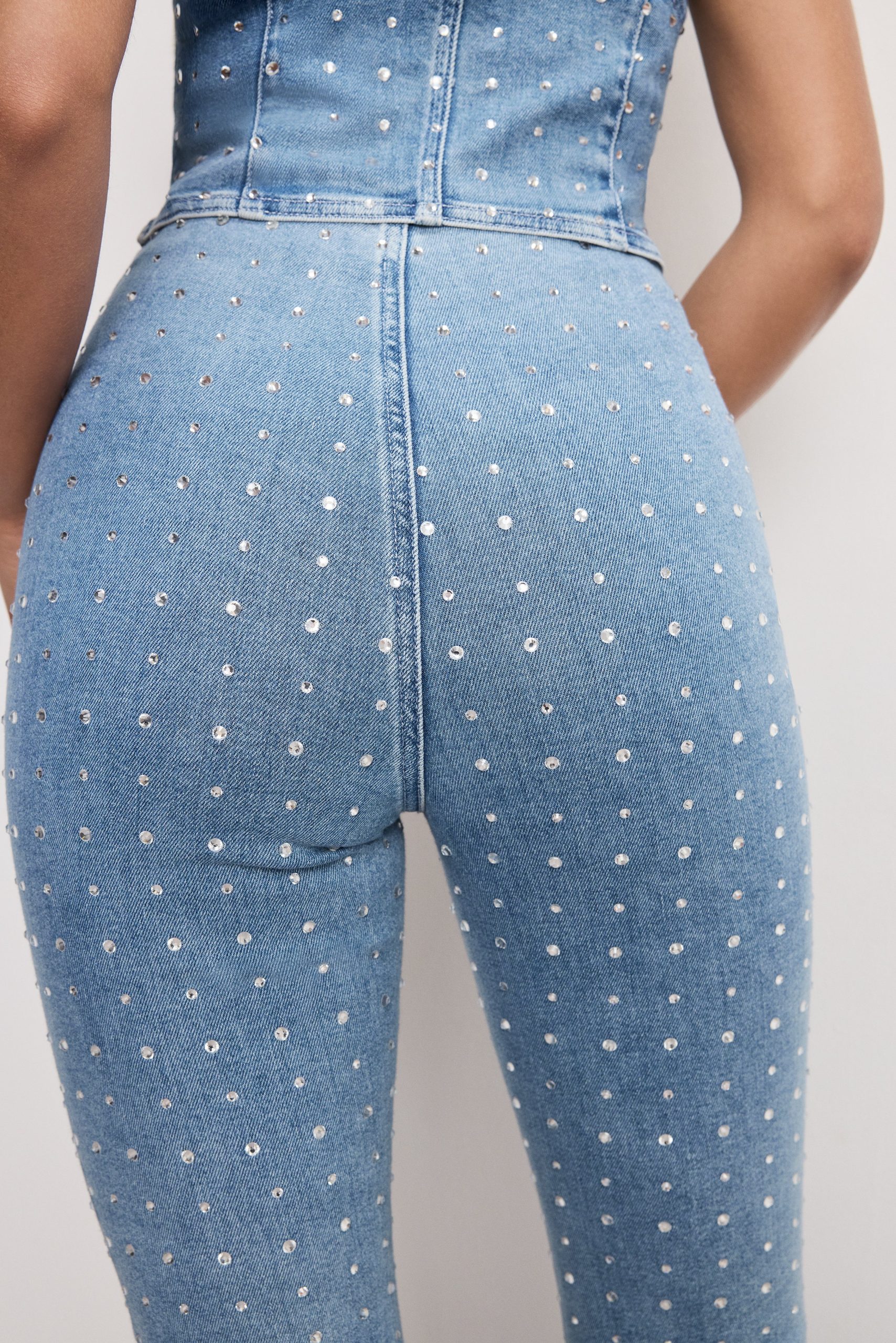 DOLLY CRYSTAL DENIM PULL ON PANTS | INDIGO1023 - Image 4