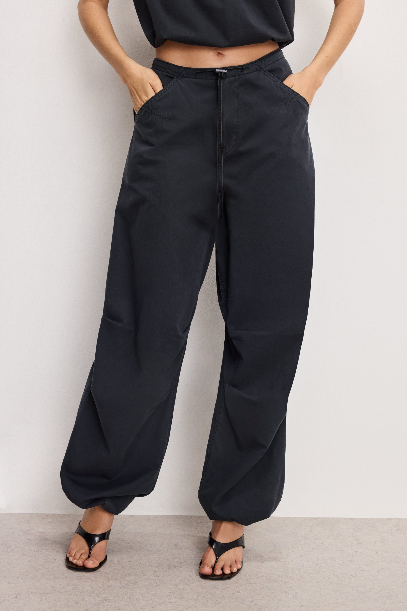 TWILL PARACHUTE PANTS | BLACK001 - Image 8