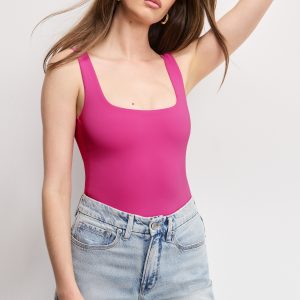 SCULPTING MODERN TANK BODYSUIT | FUSCHIA002