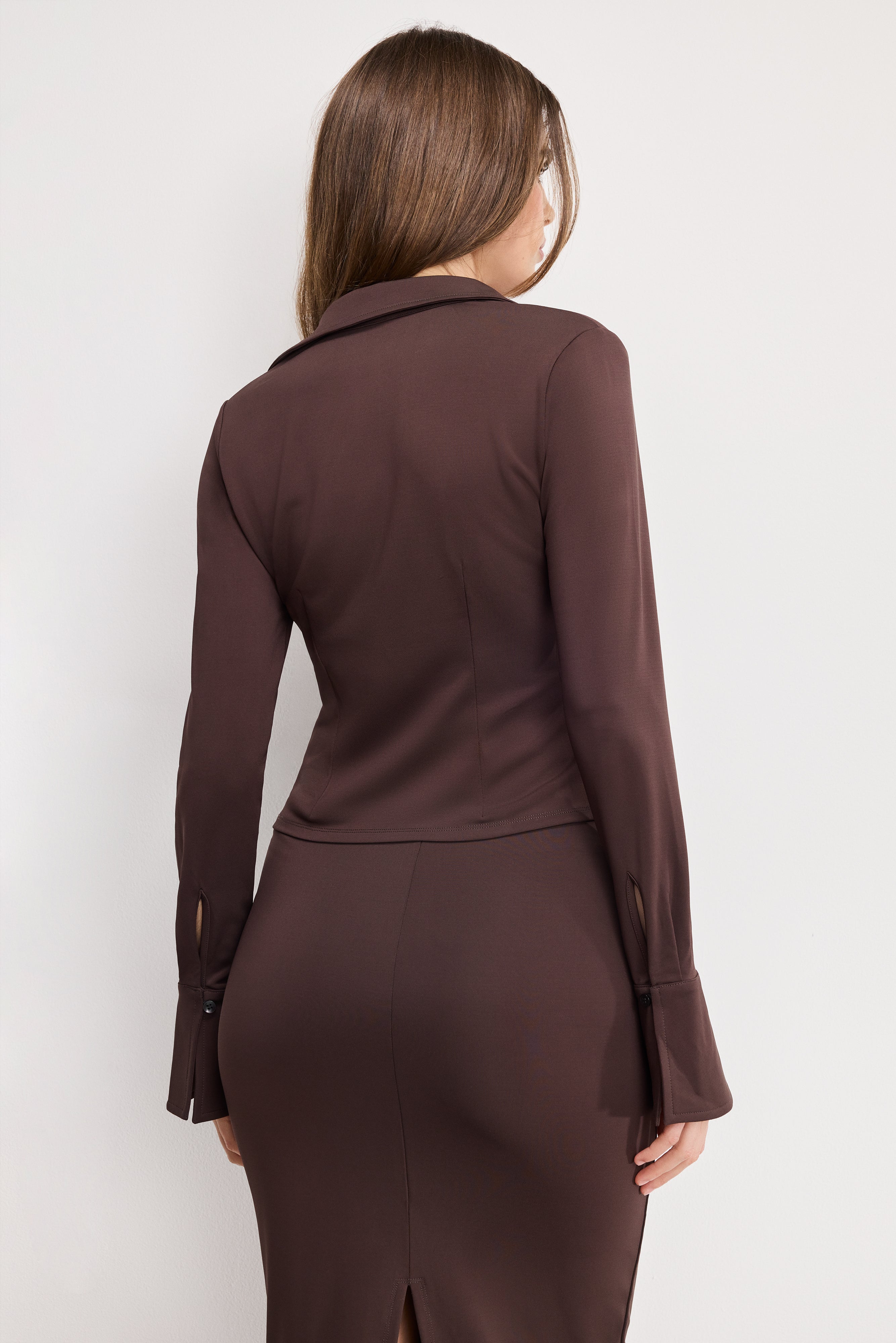MATTE JERSEY LONG SLEEVE TOP | BARK003 - Image 4