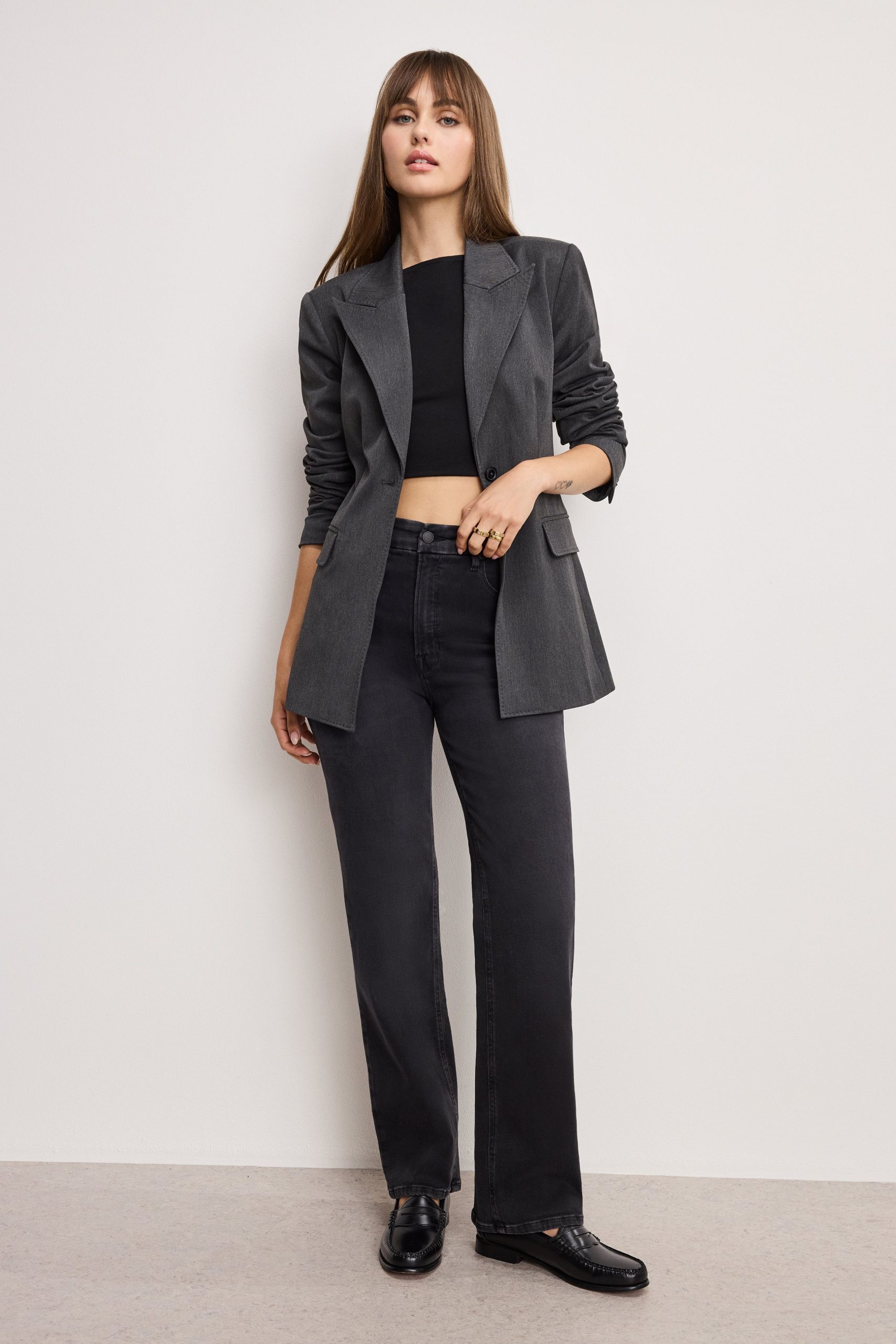 SOFT TECH GOOD TRUE STRAIGHT JEANS | BLACK343