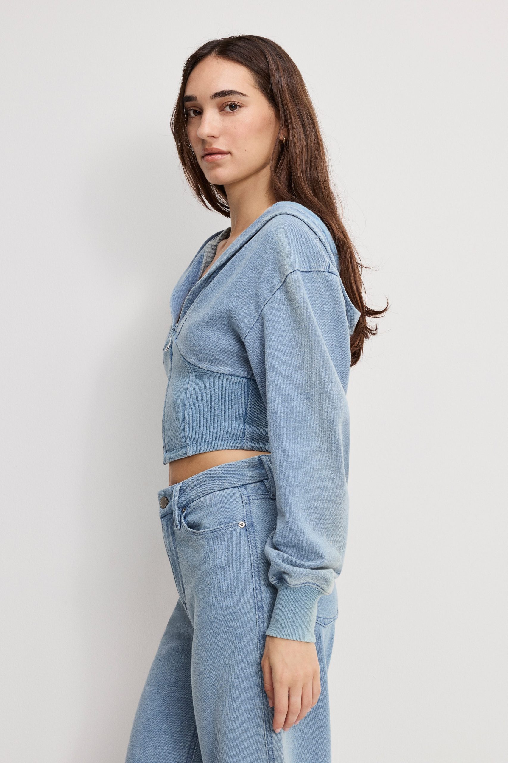 JEANIUS ZIP UP HOODIE | INDIGO1157 - Image 4