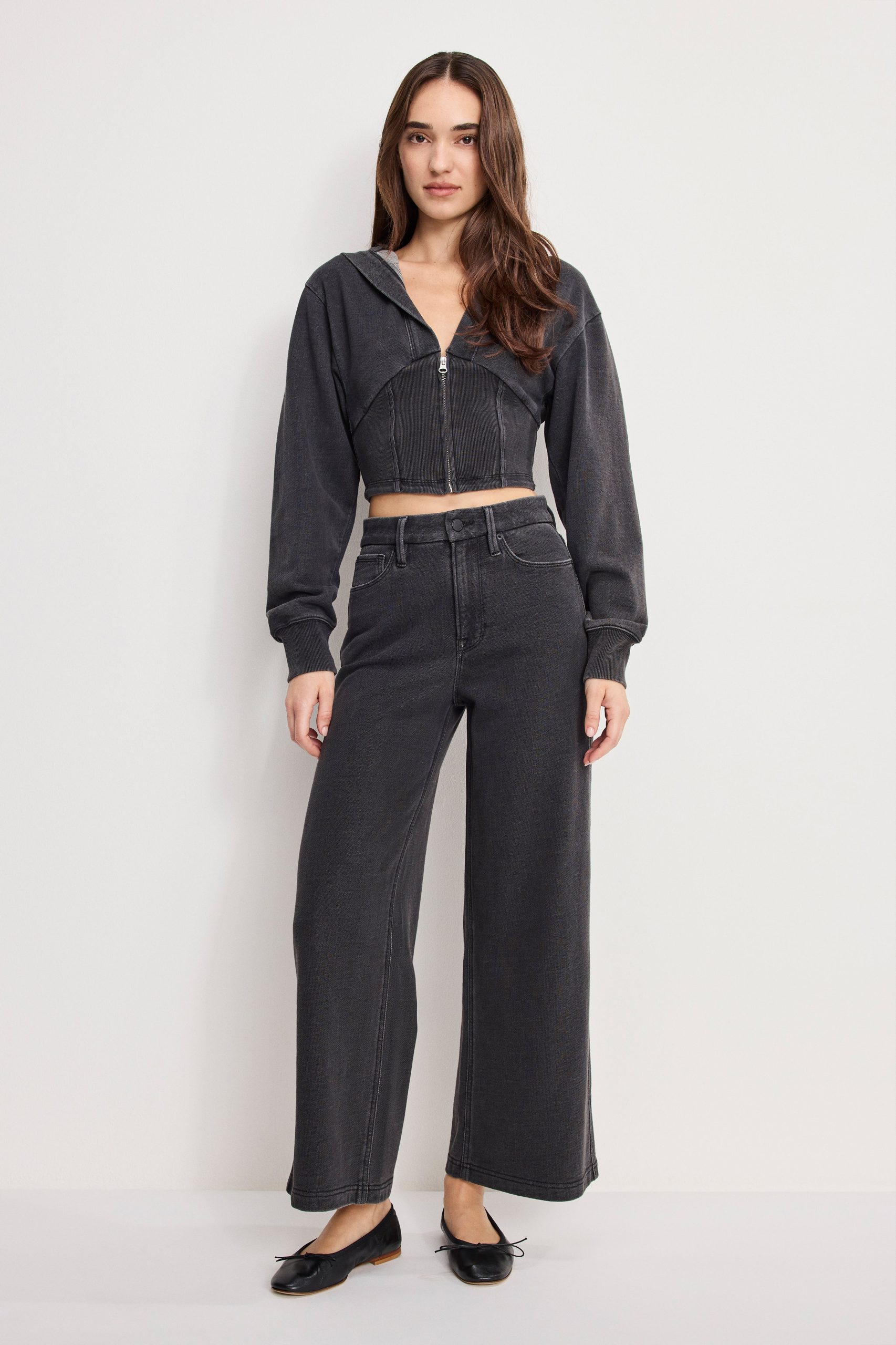 JEANIUS ZIP UP HOODIE | BLACK430 - Image 3