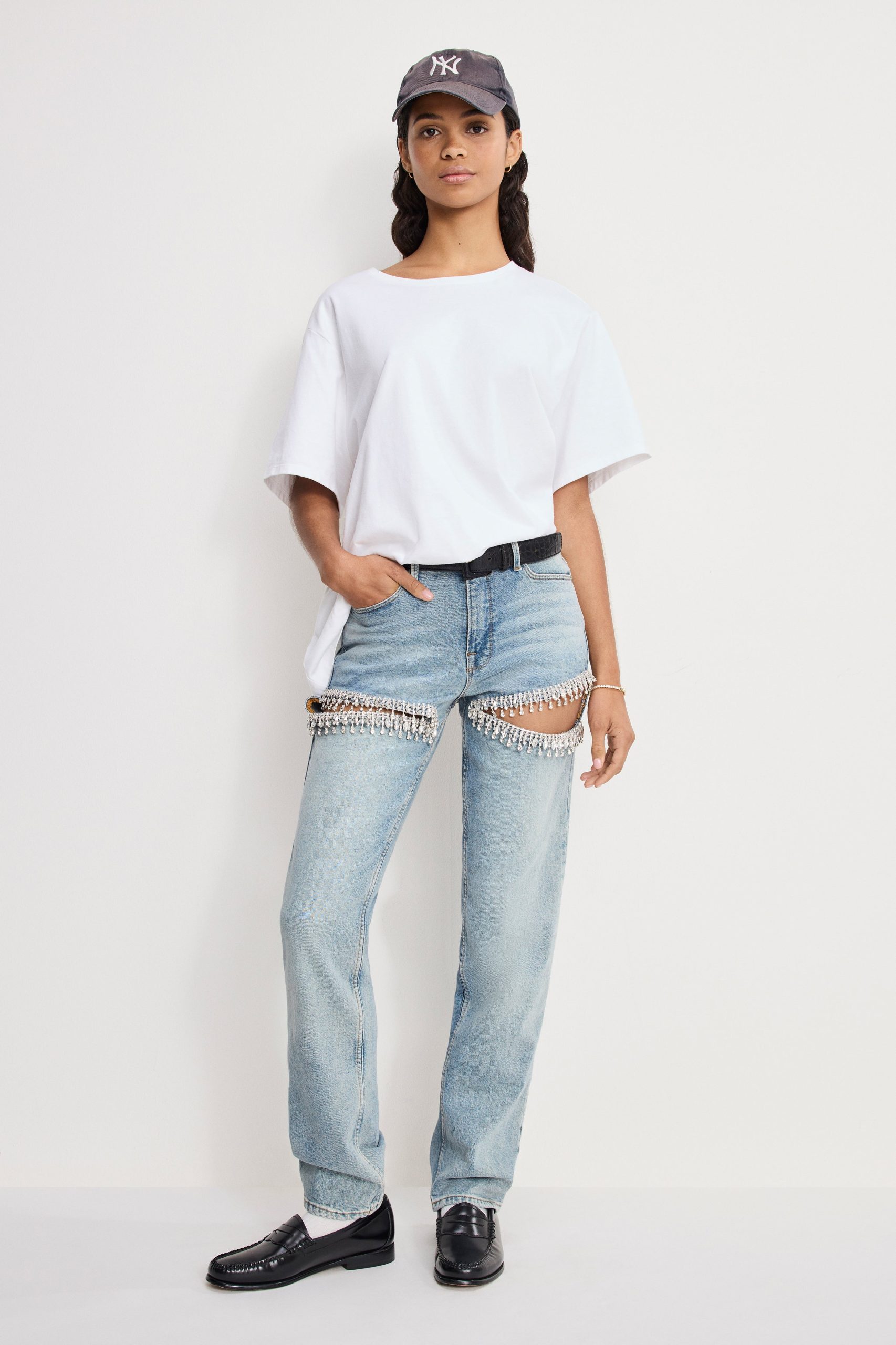 GOOD ICON STRAIGHT DIAMOND JEANS | INDIGO357
