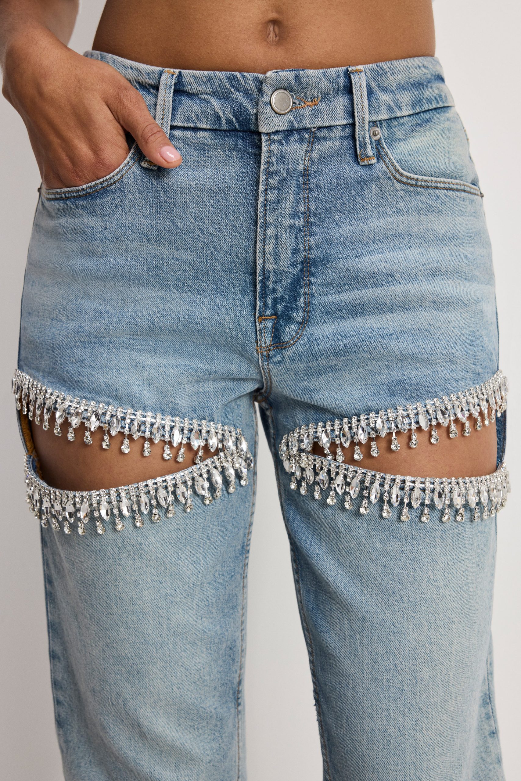 GOOD ICON STRAIGHT DIAMOND JEANS | INDIGO357 - Image 4
