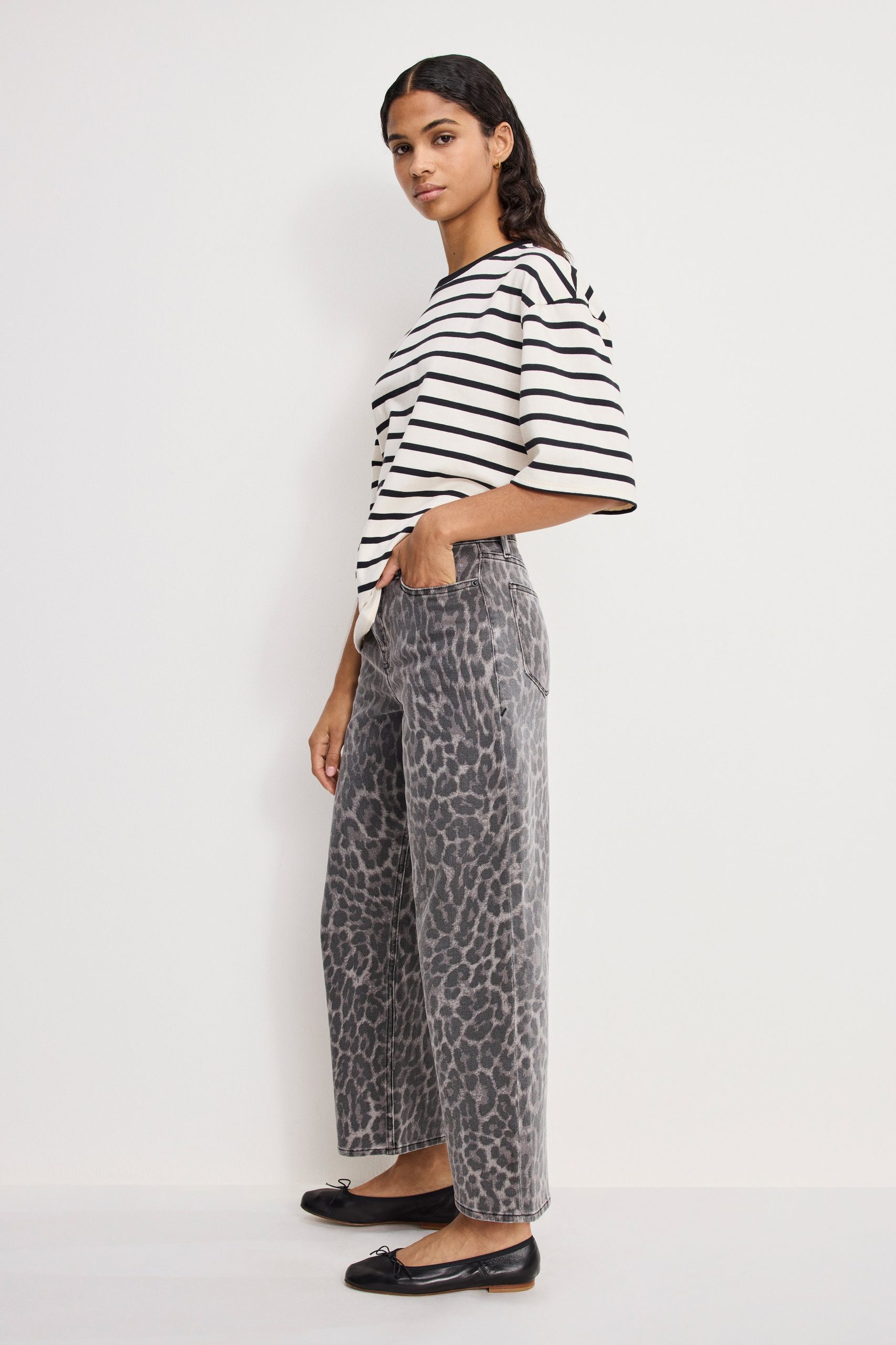 GOOD BARREL JEANS | GREY LUCKY LEOPARD - Image 2