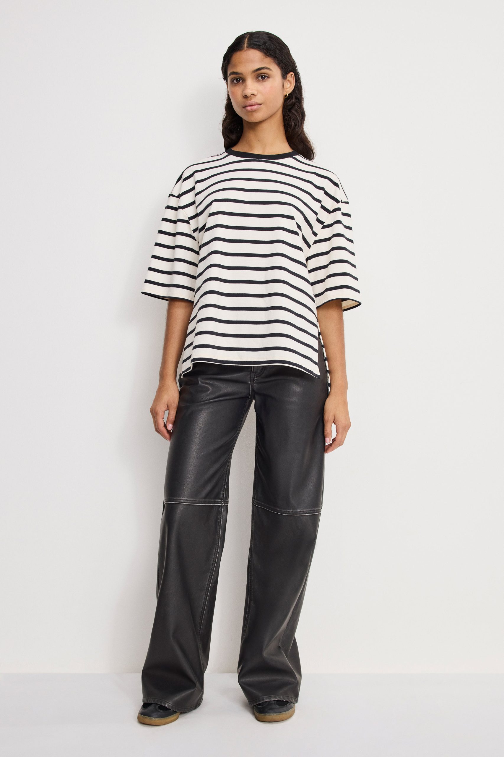 GOOD SKATE FAUX LEATHER PANTS | BLACK001