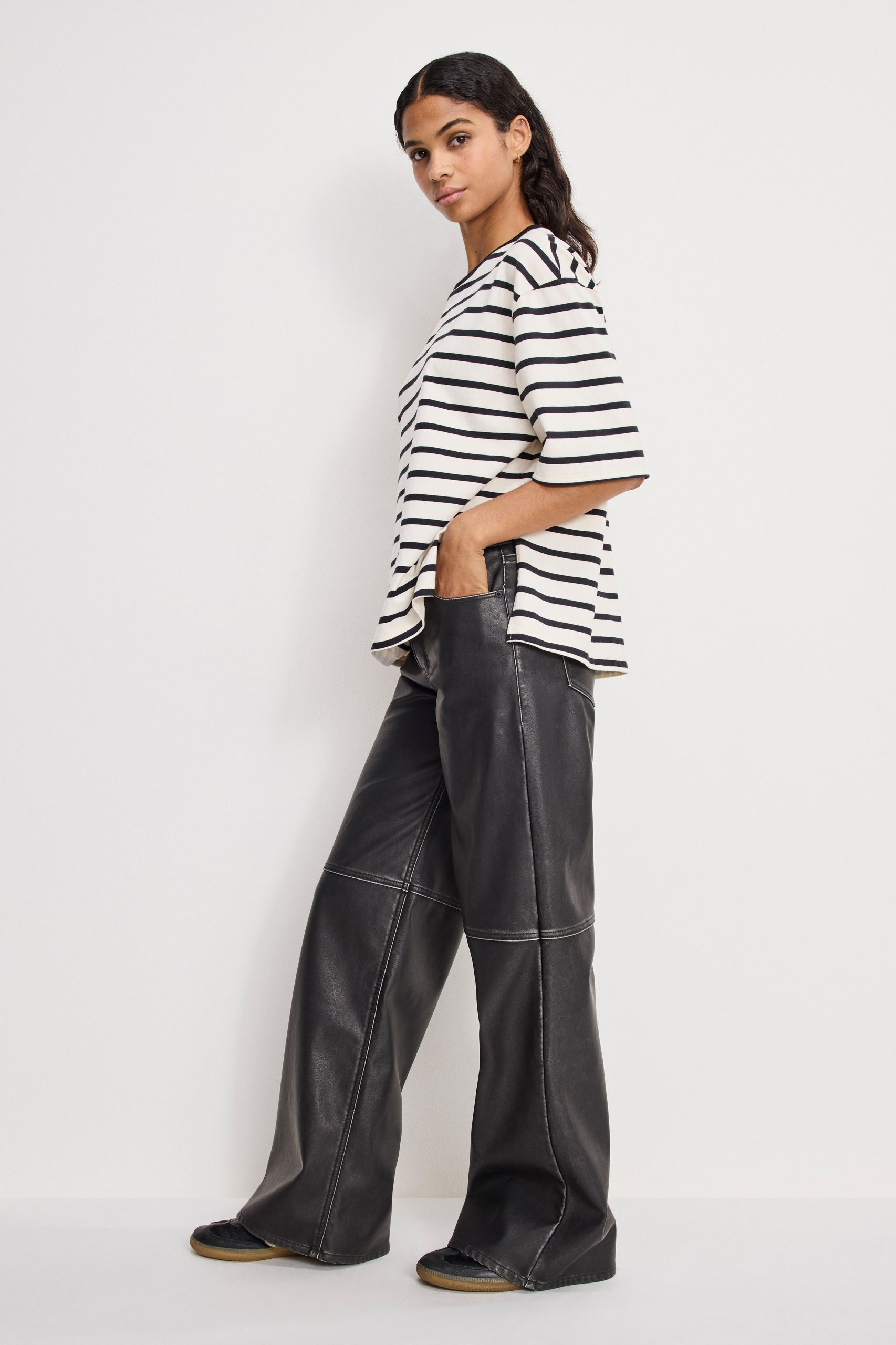 GOOD SKATE FAUX LEATHER PANTS | BLACK001 - Image 2