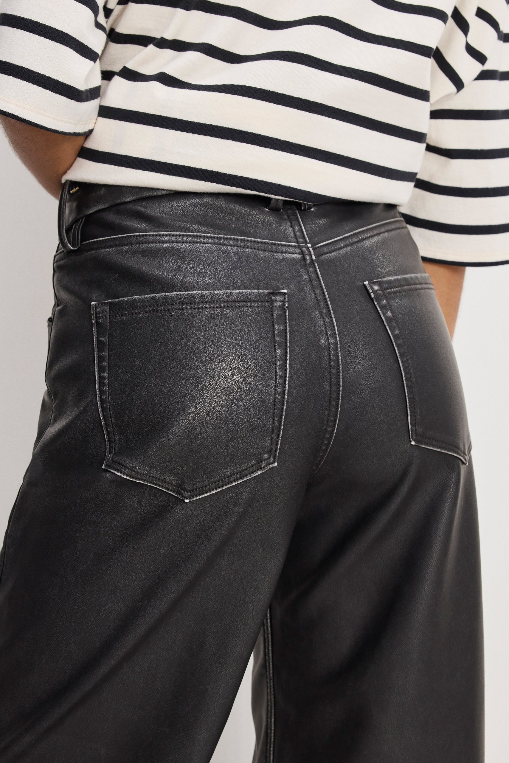 GOOD SKATE FAUX LEATHER PANTS | BLACK001 - Image 4