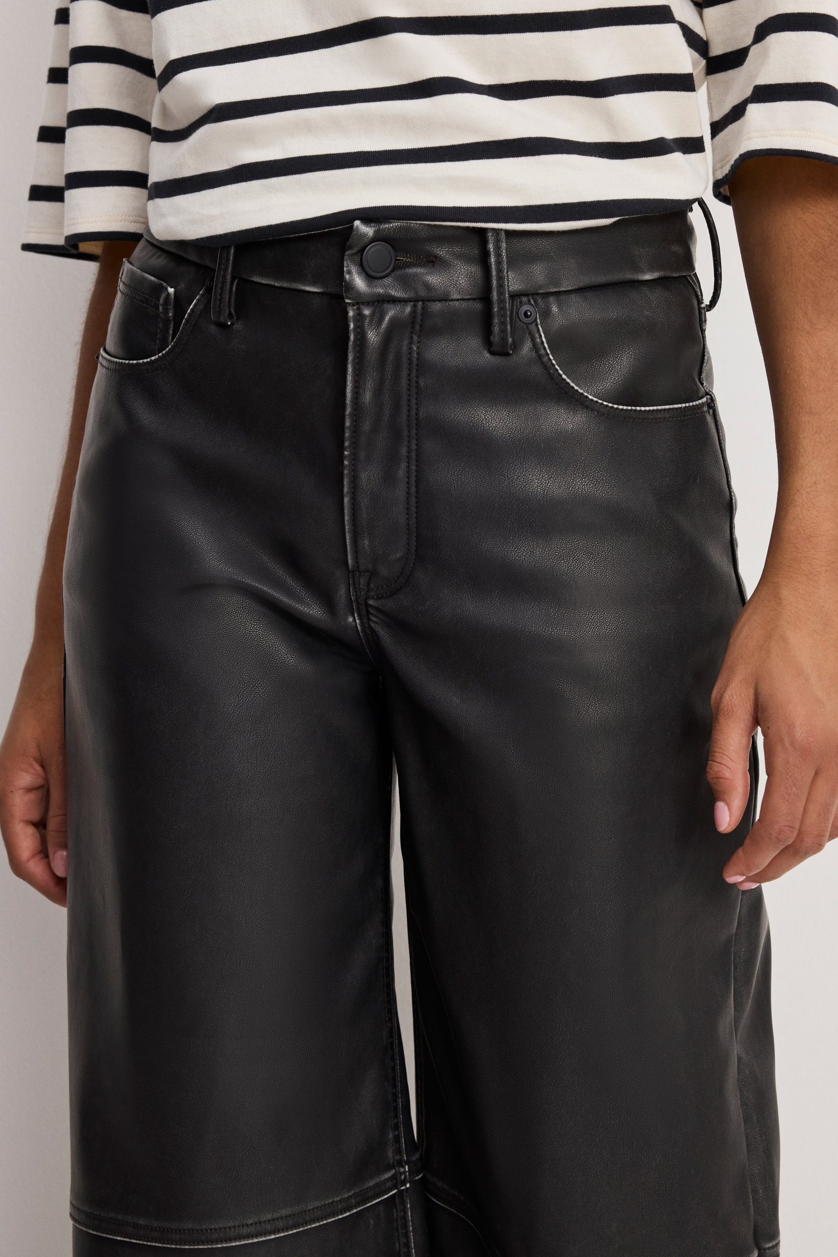 GOOD SKATE FAUX LEATHER PANTS | BLACK001 - Image 5