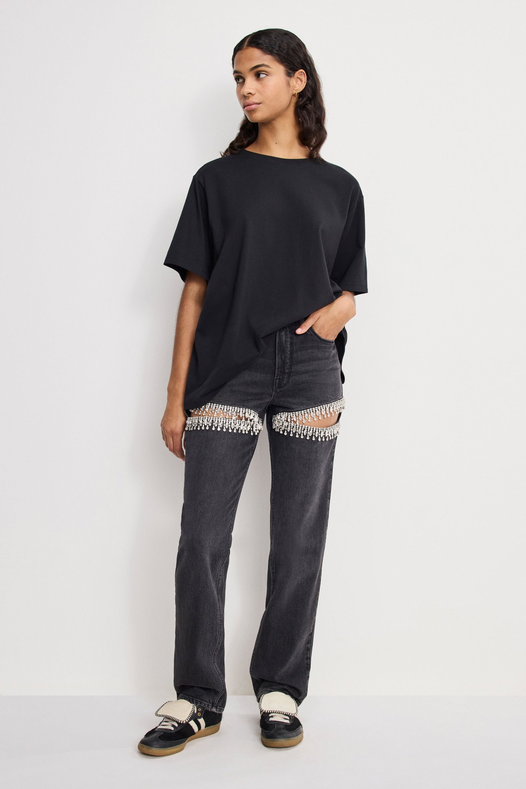 GOOD ICON STRAIGHT DIAMOND JEANS | BLACK376