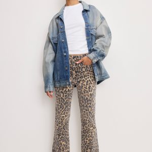 GOOD KICK FLARE LEOPARD JEANS | LUCKY LEOPARD001