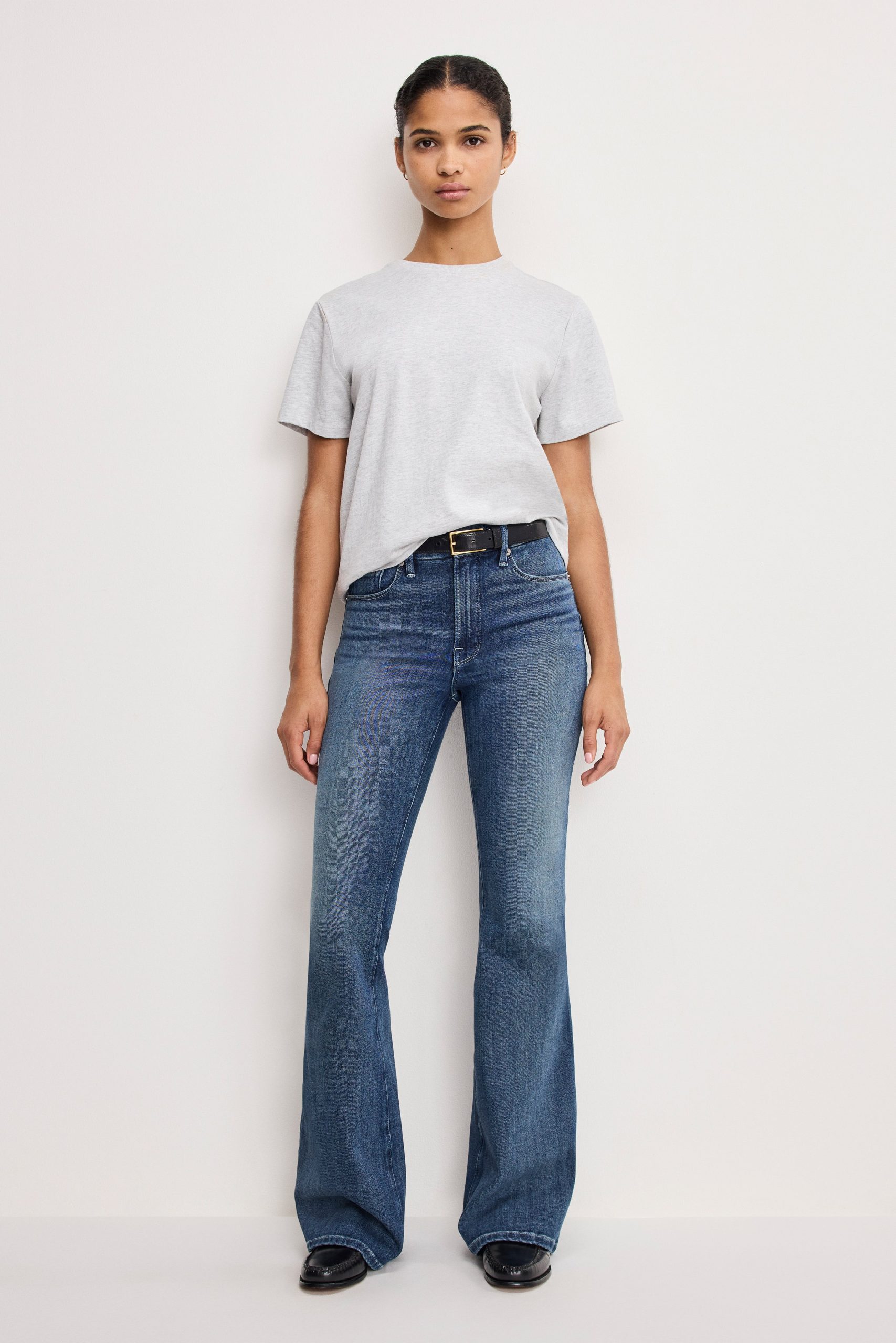 SOFT TECH GOOD LEGS FLARE JEANS | INDIGO855