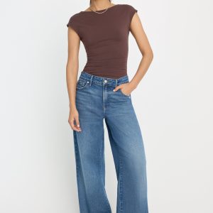 SUPER STRETCH OPEN BACK BODY SUIT | BITTER COCOA