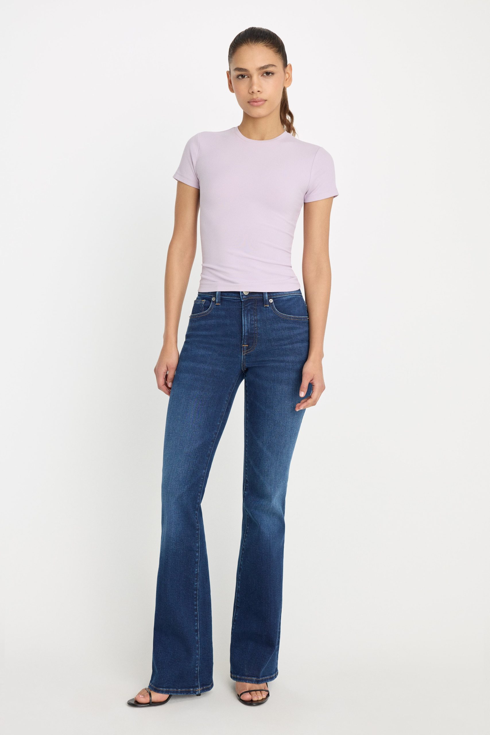 COMPRESSION GOOD LEGS FLARE JEANS | INDIGO1229 - Image 6