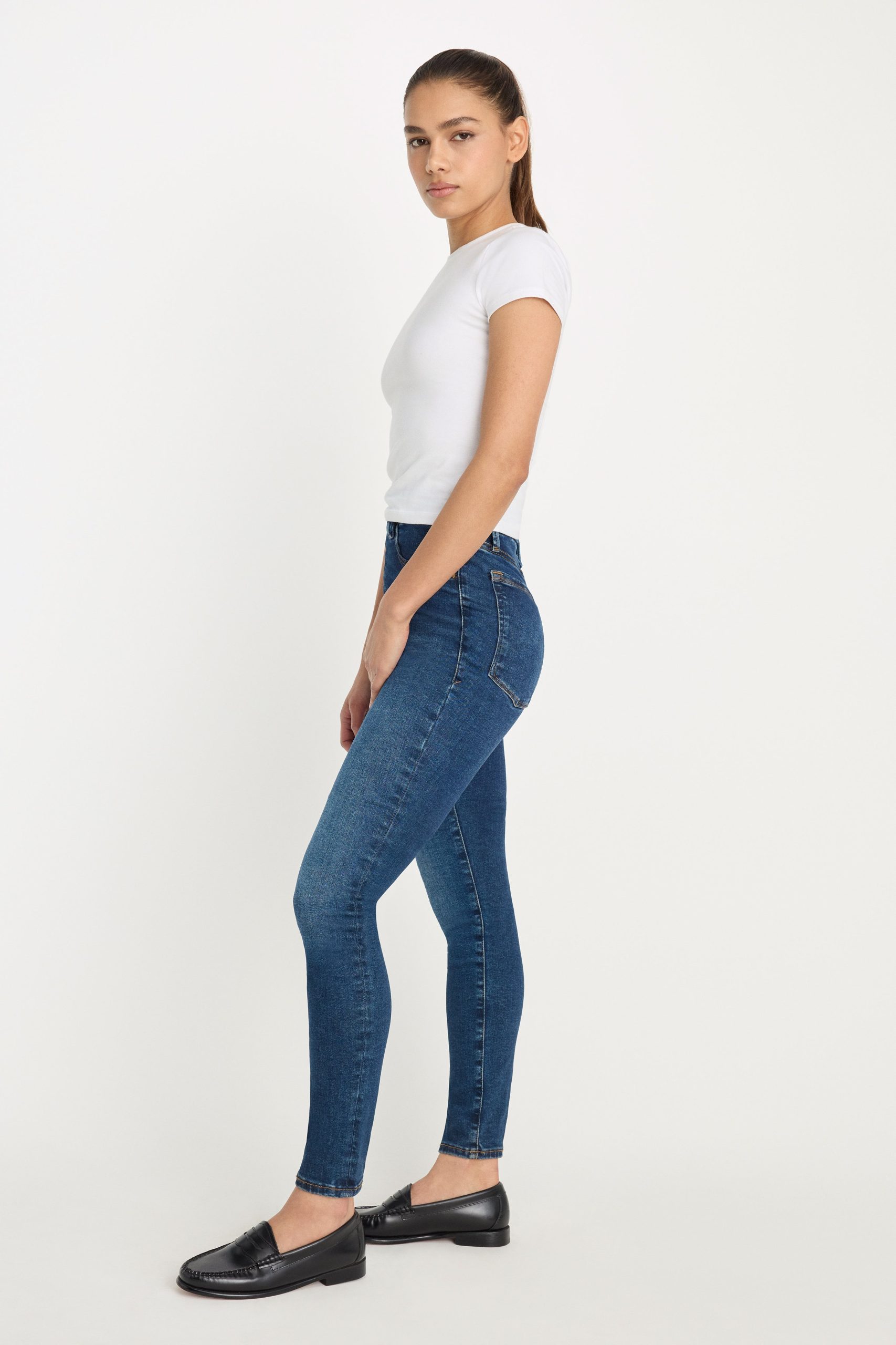 POWER STRETCH PULL-ON SKINNY JEANS | INDIGO491 - Image 3