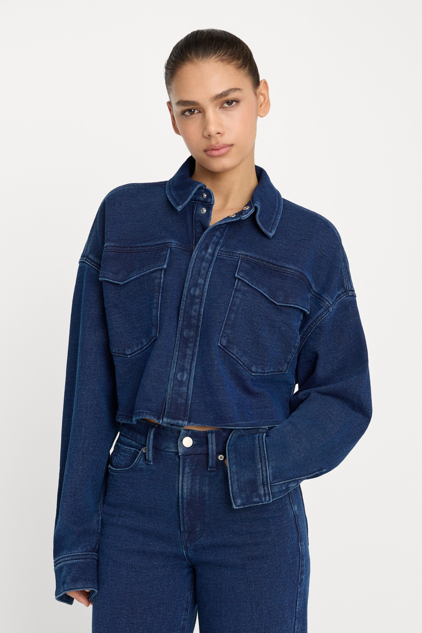 JEANIUS CROPPED JACKET | INDIGO377