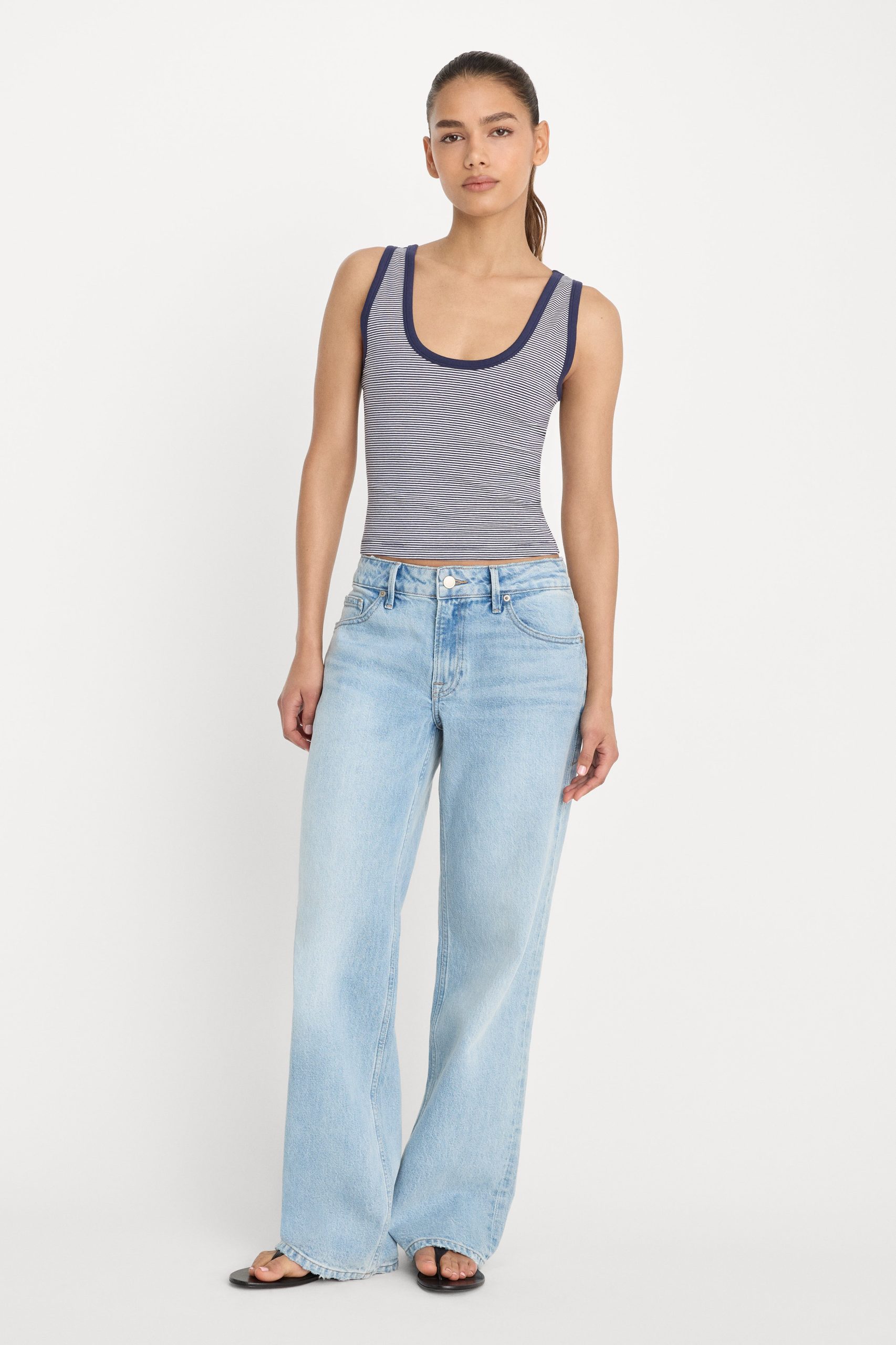 SUPER STRETCH RINGER TANK | HORIZON STRIPE - Image 3