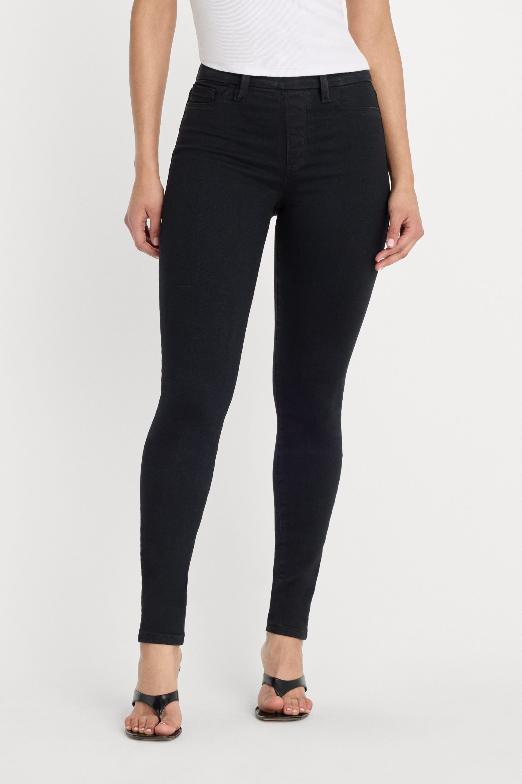 POWER STRETCH PULL-ON SKINNY JEANS | BLACK001 - Image 2