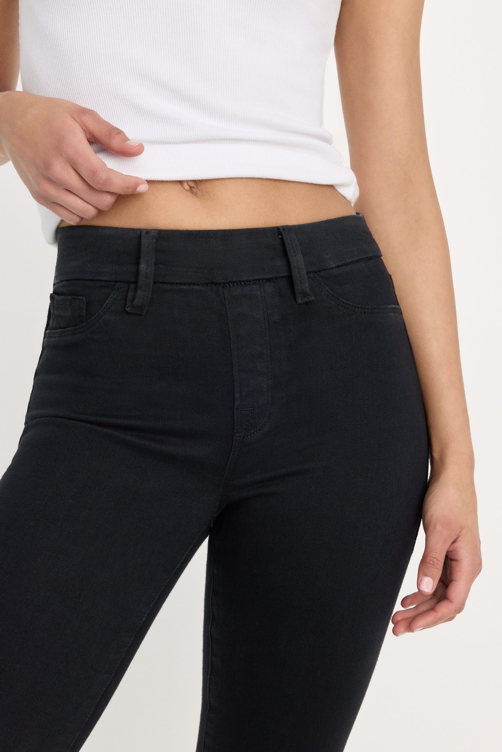 POWER STRETCH PULL-ON SKINNY JEANS | BLACK001 - Image 3