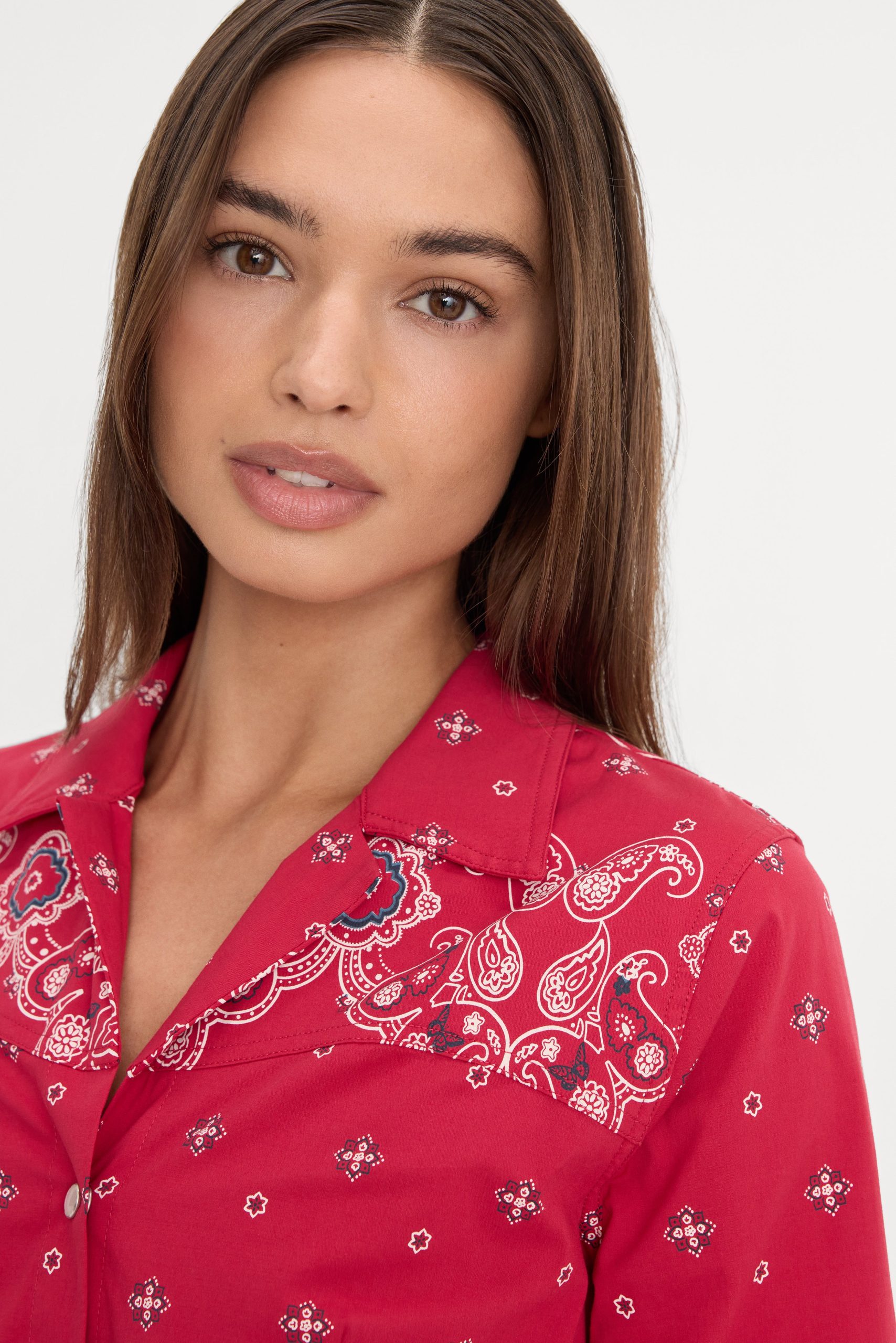 DOLLY TAILORED POPLIN SHIRT | FLARE BANDANA PRINT - Image 2