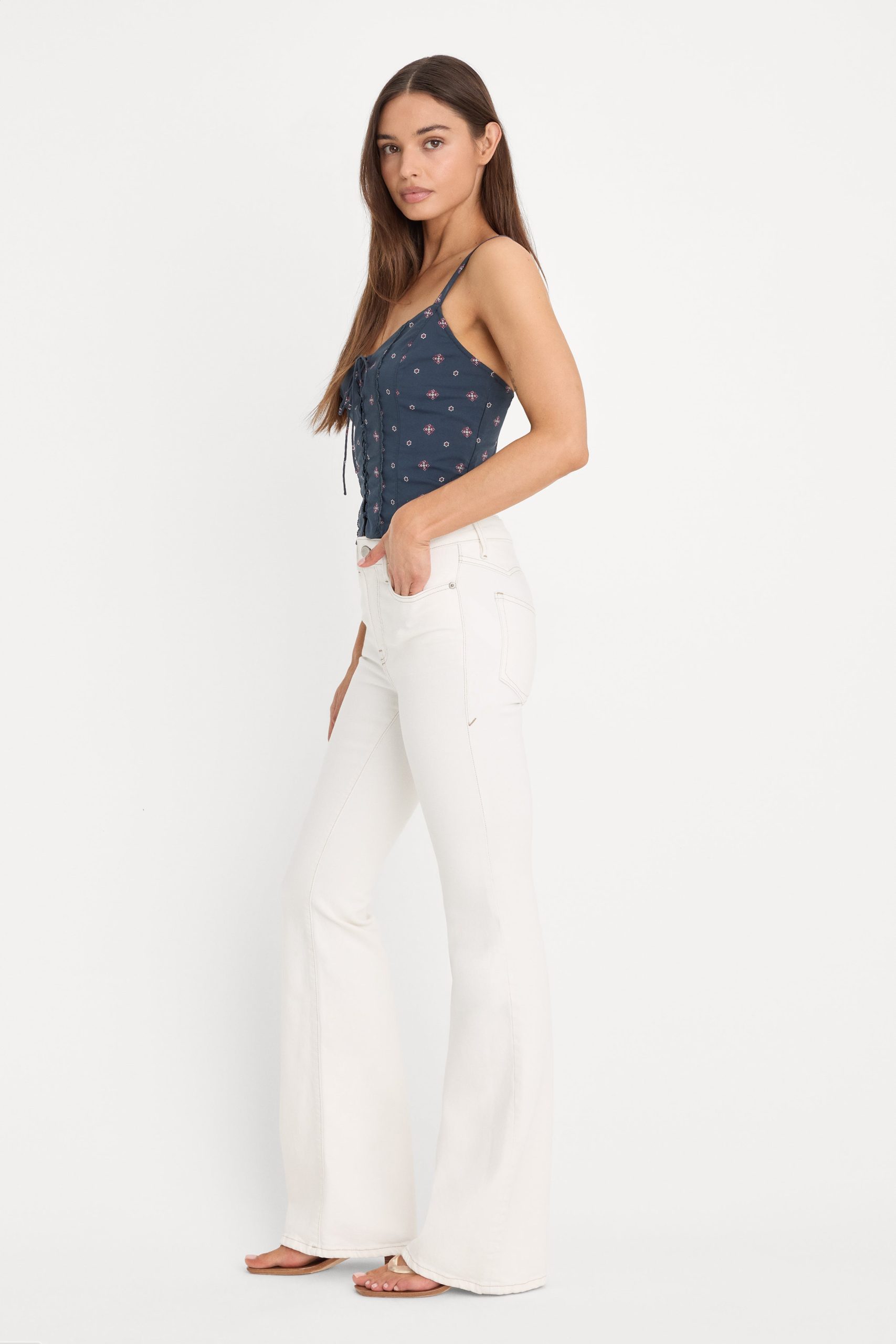 DOLLY JOLEANS GOOD LEGS FLARE JEANS | VINTAGE WHITE - Image 4