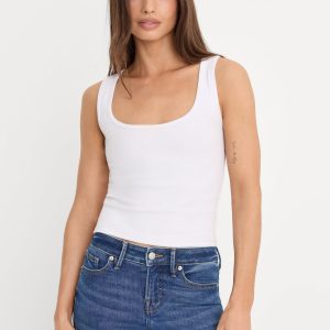 MICRO RIB TANK TOP | WHITE001