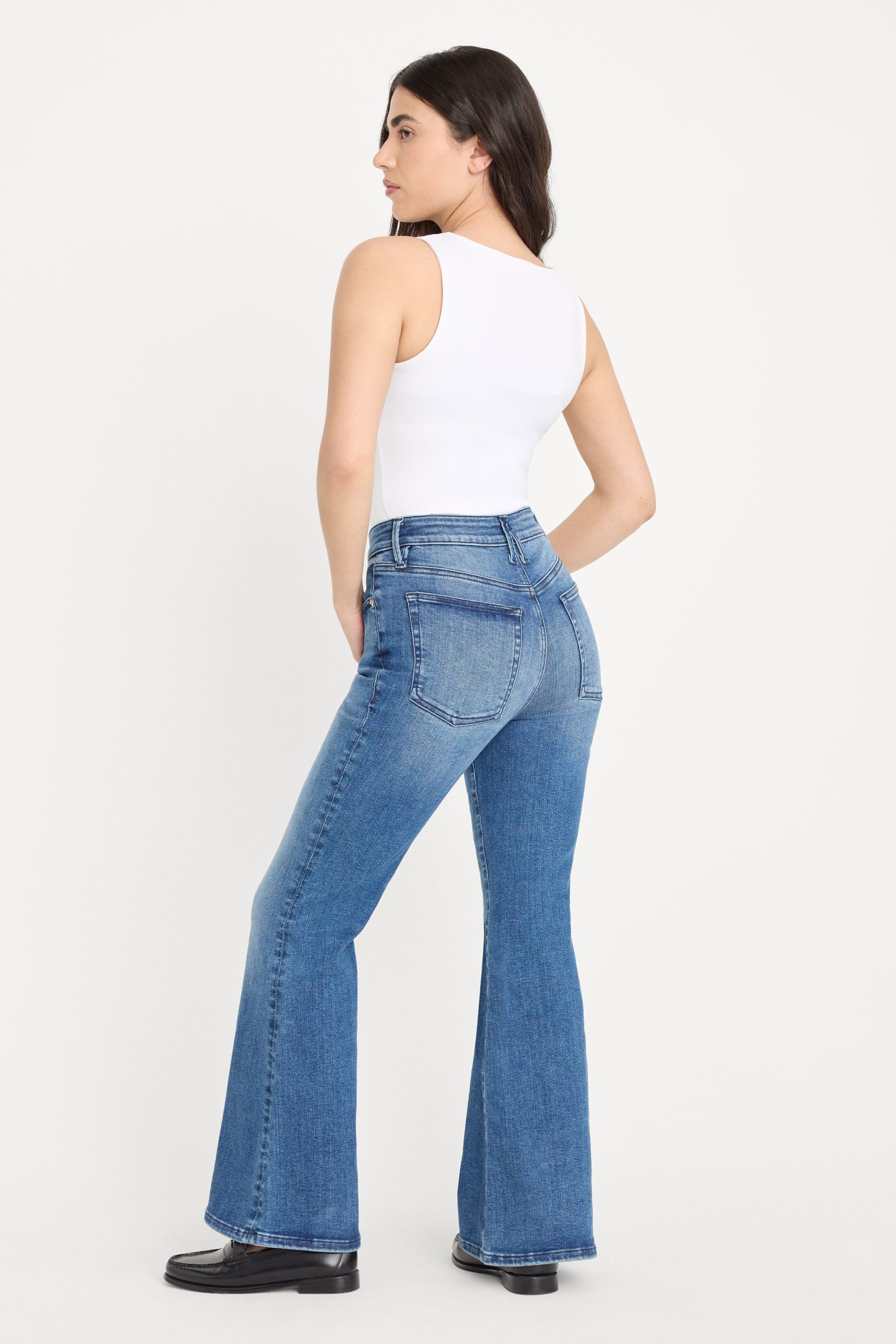ALWAYS FITS GOOD PETITE FLARE JEANS | INDIGO1071 - Image 6