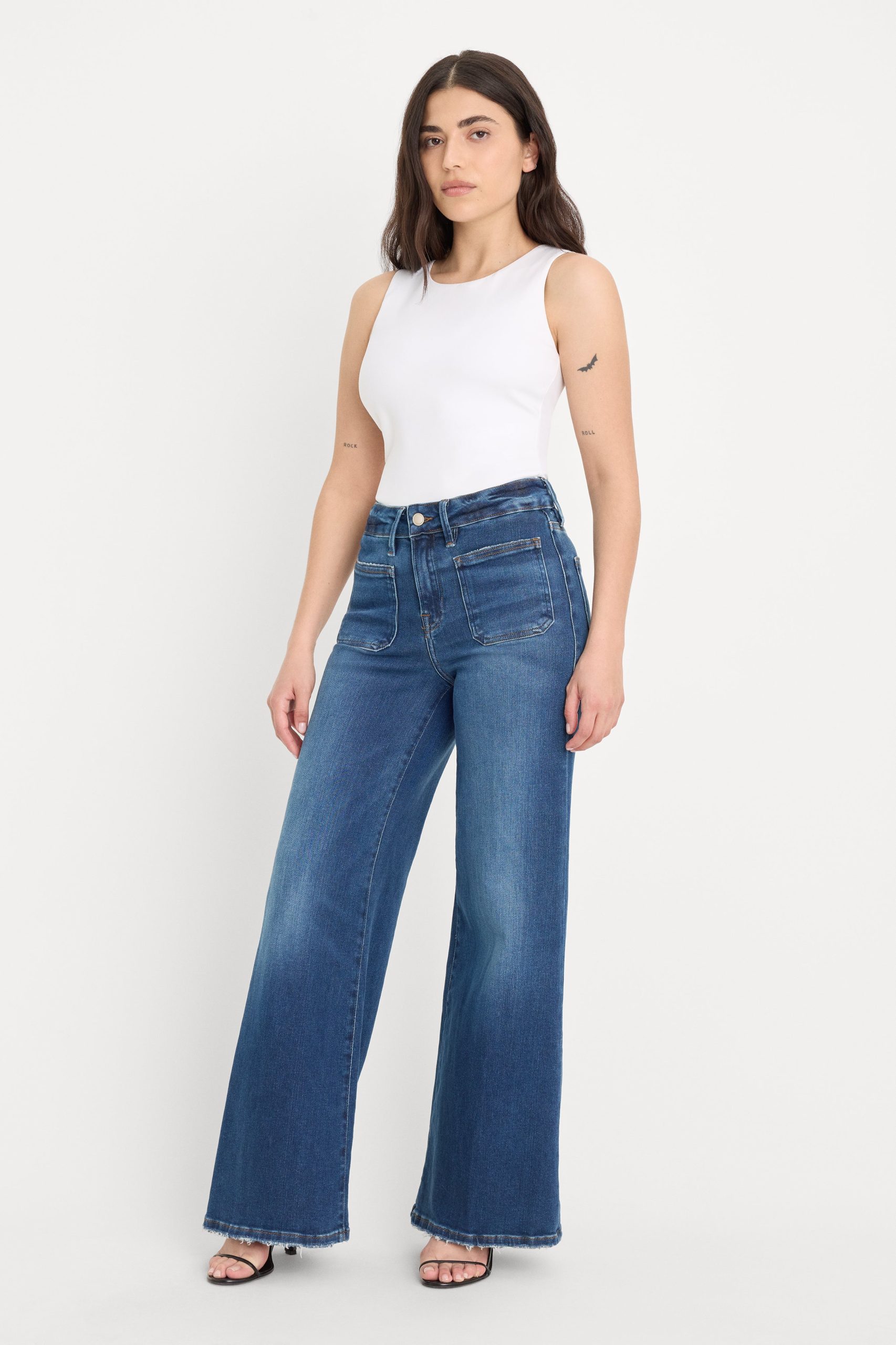 SOFT TECH GOOD PETITE PALAZZO JEANS|INDIGO511
