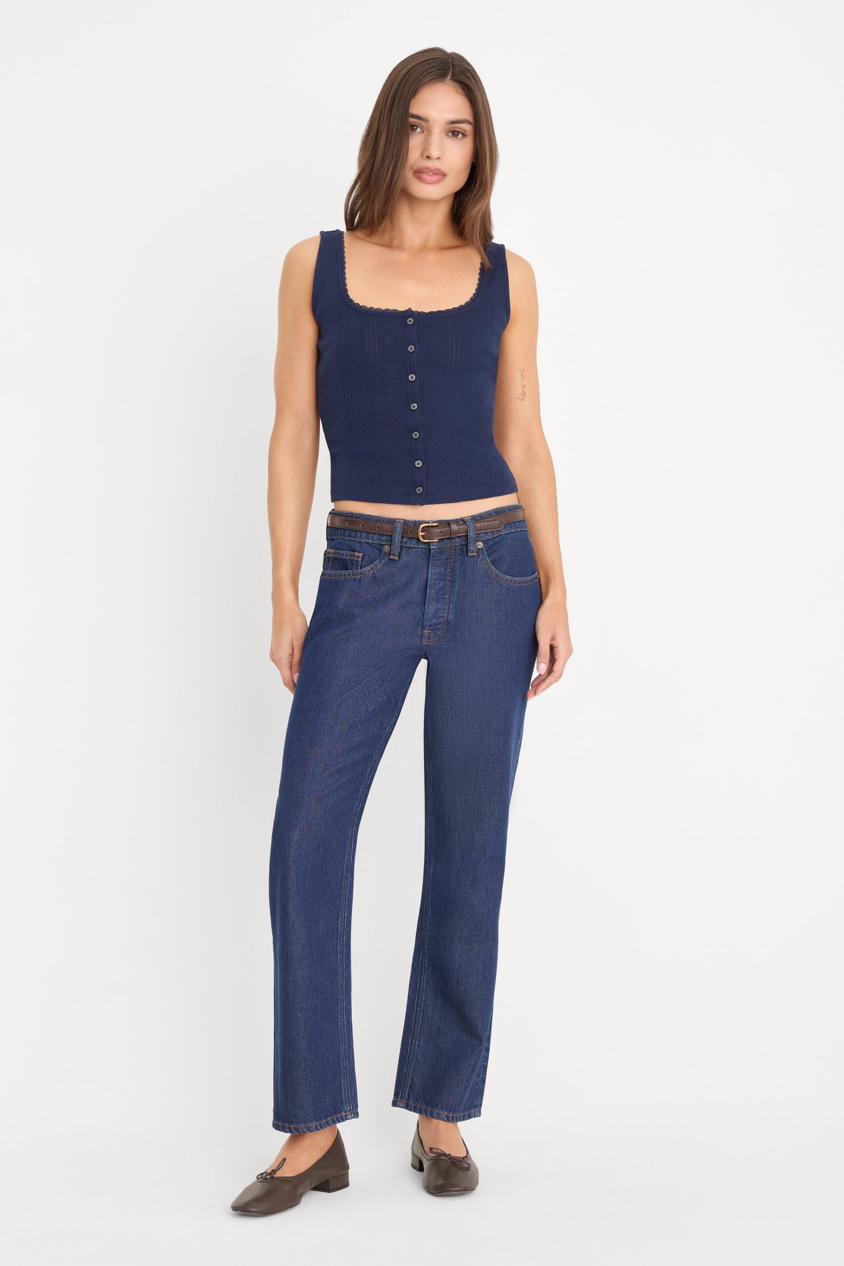 THE POINTELLE BUTTON DOWN TANK | HORIZON INK - Image 4