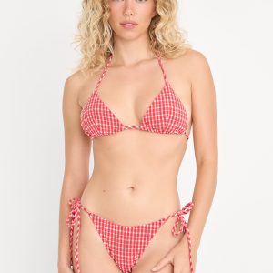 THE STRING BIKINI TOP | POP GINGHAM LARGE