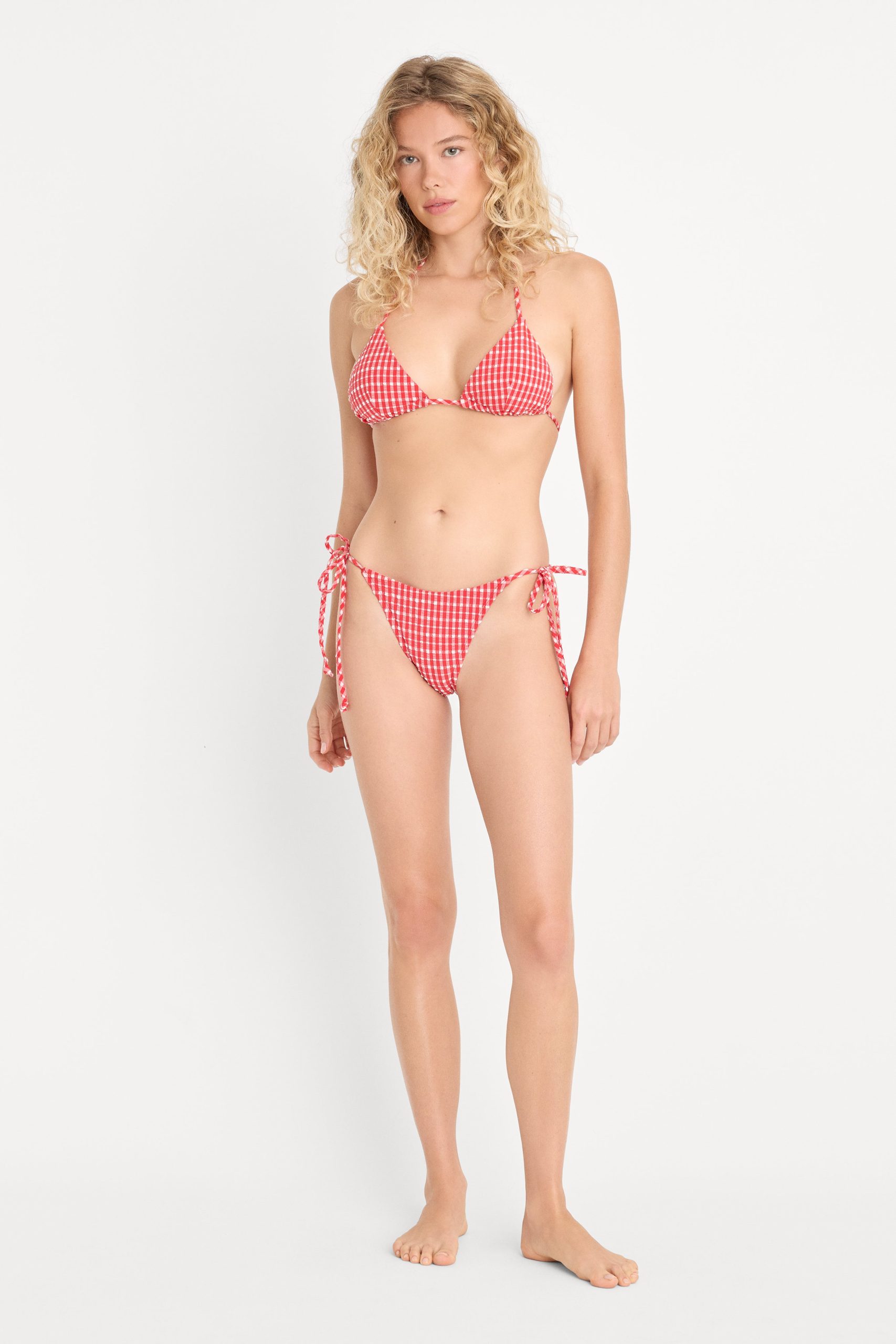 THE STRING BIKINI BOTTOM | POP GINGHAM LARGE