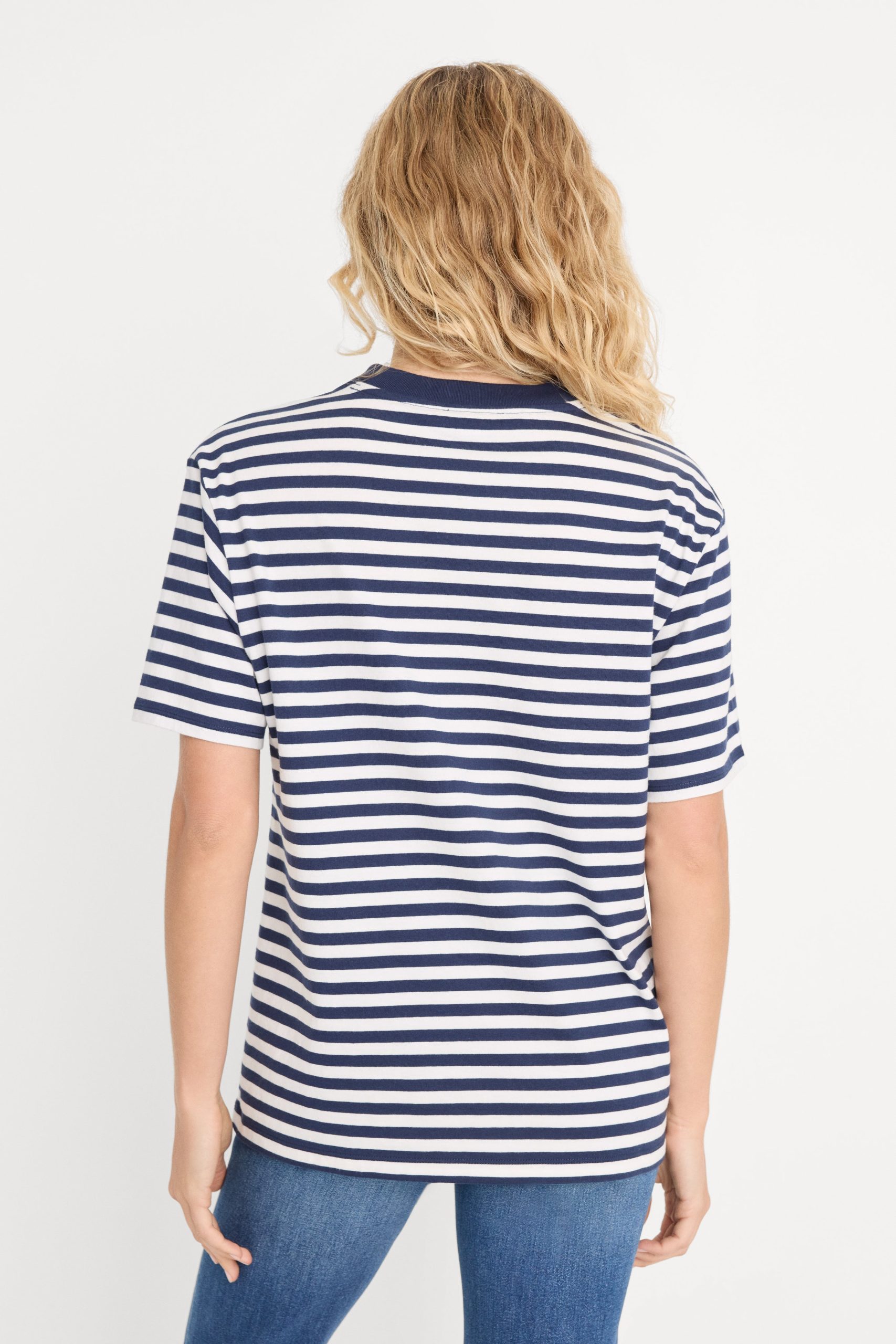 THE OVERSIZED TEE | CLEAN STRIPE HORIZON INK - Image 4