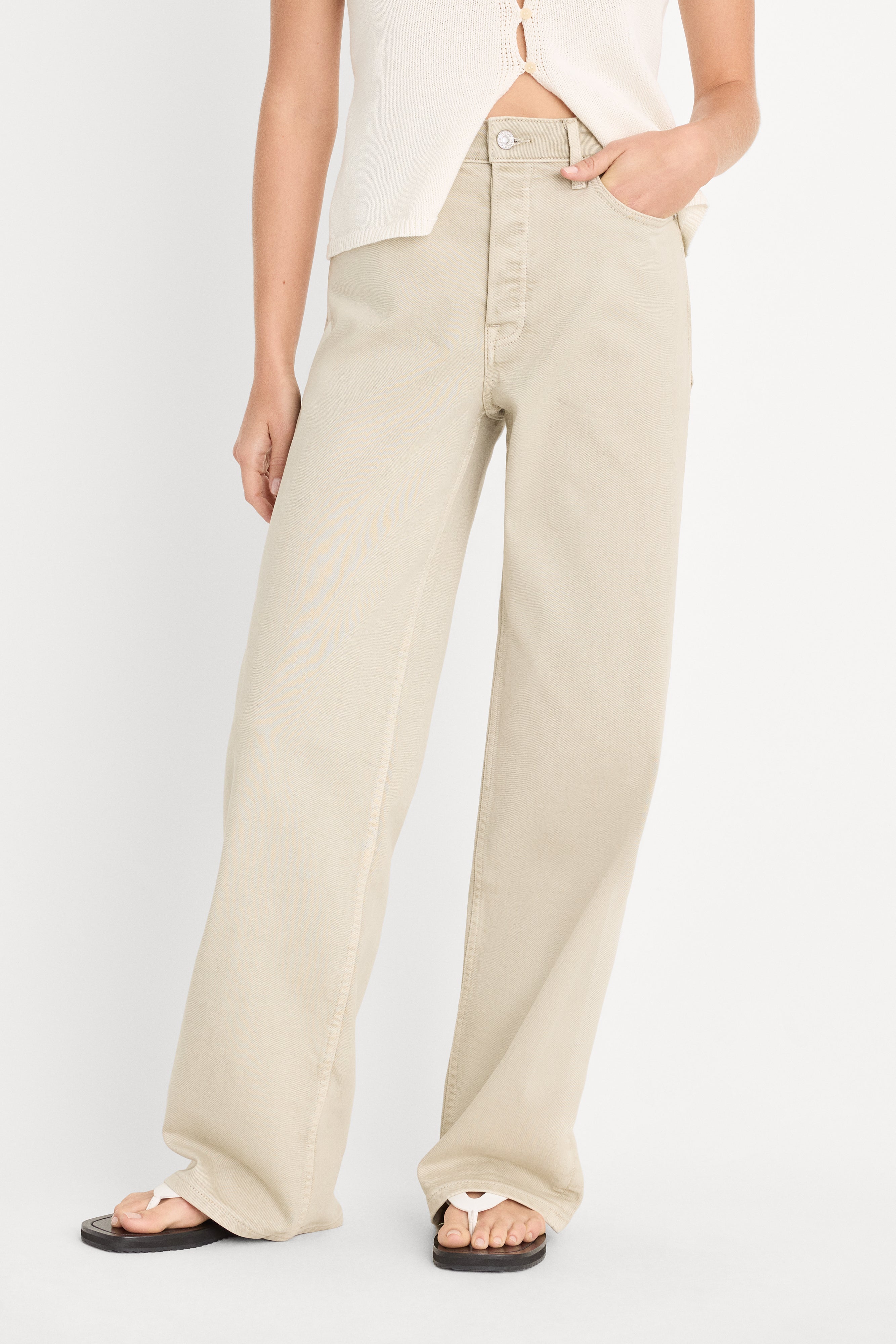 VINTAGE WIDE JEANS | SAND DUNE - Image 2