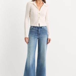 SOFT TECH GOOD WAIST PALAZZO ANKLE JEANS | INDIGO1238