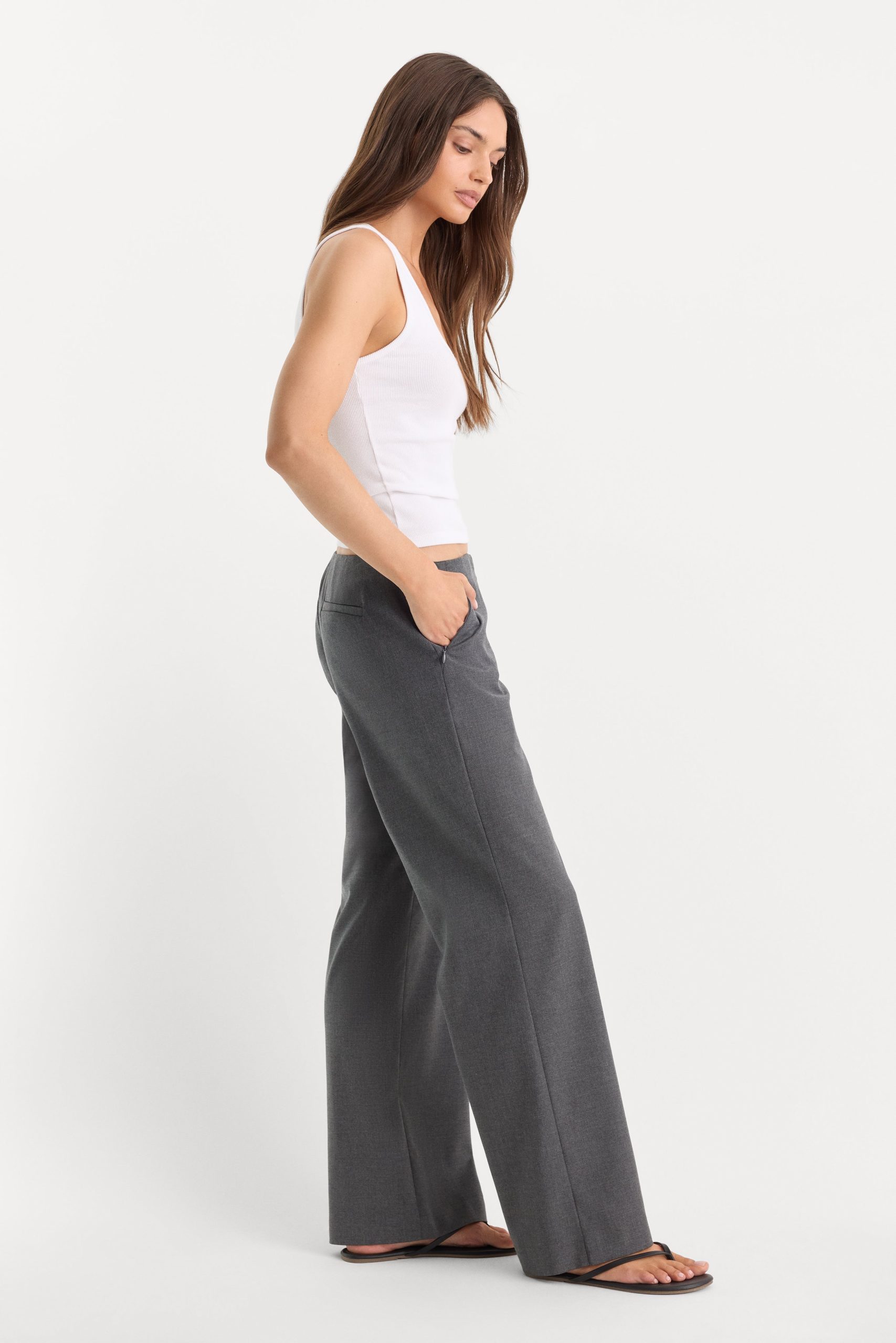 THE LOW RISE TROUSER | ASH - Image 4