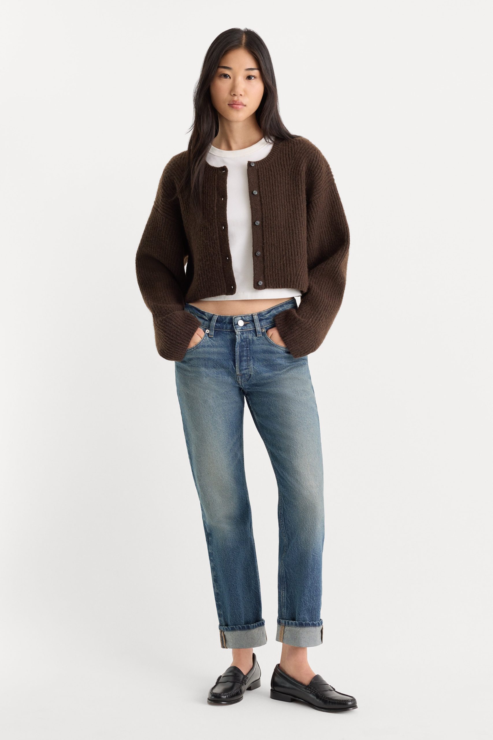 THE CHUNKY KNIT CARDIGAN | ESPRESSO - Image 4