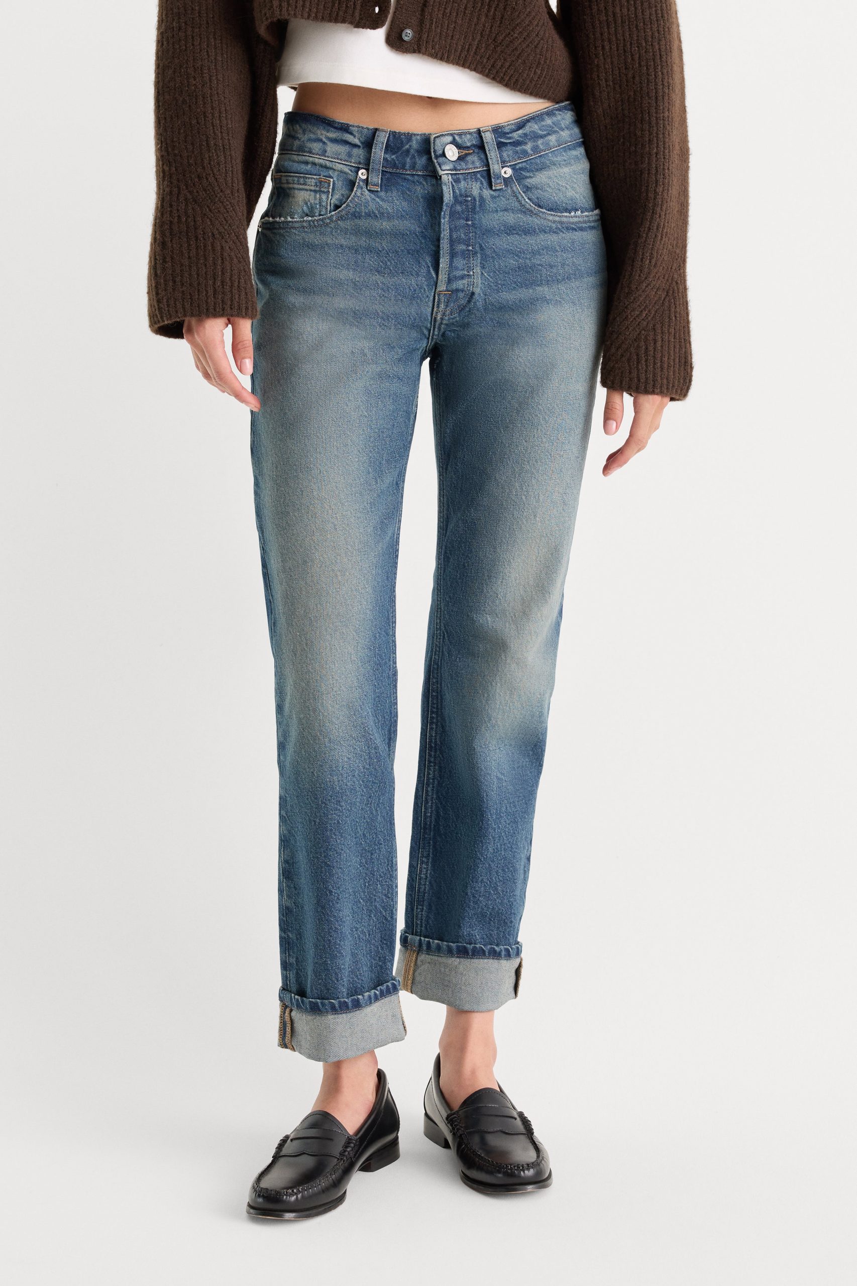 VINTAGE STRAIGHT ANKLE JEANS | INDIGO1282 - Image 2
