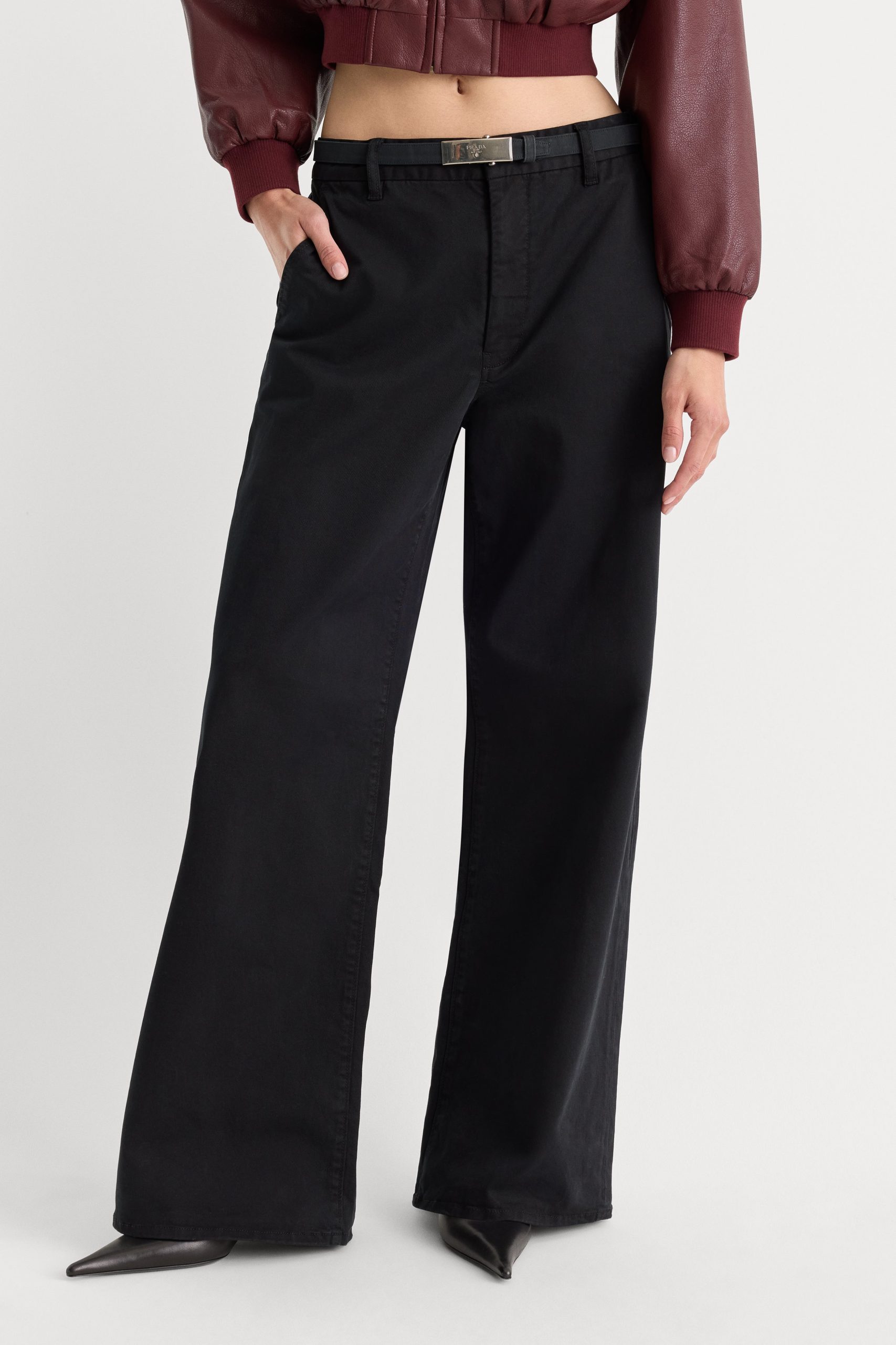 LOW SLUNG BAGGY TROUSER | BLACK - Image 2