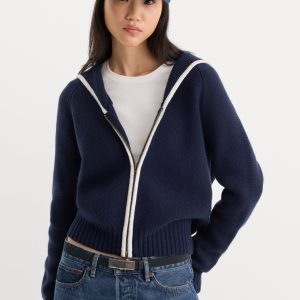 THE KNIT SAILOR ZIP UP | NEW NAVY002