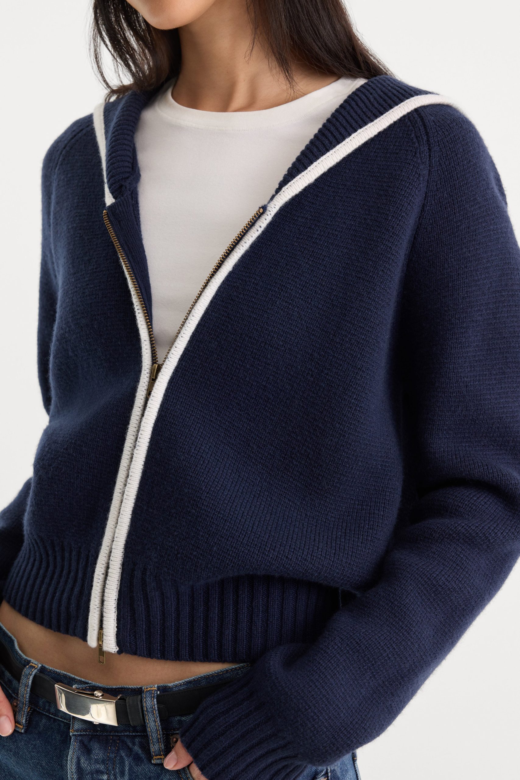 THE KNIT SAILOR ZIP UP | NEW NAVY002 - Image 4