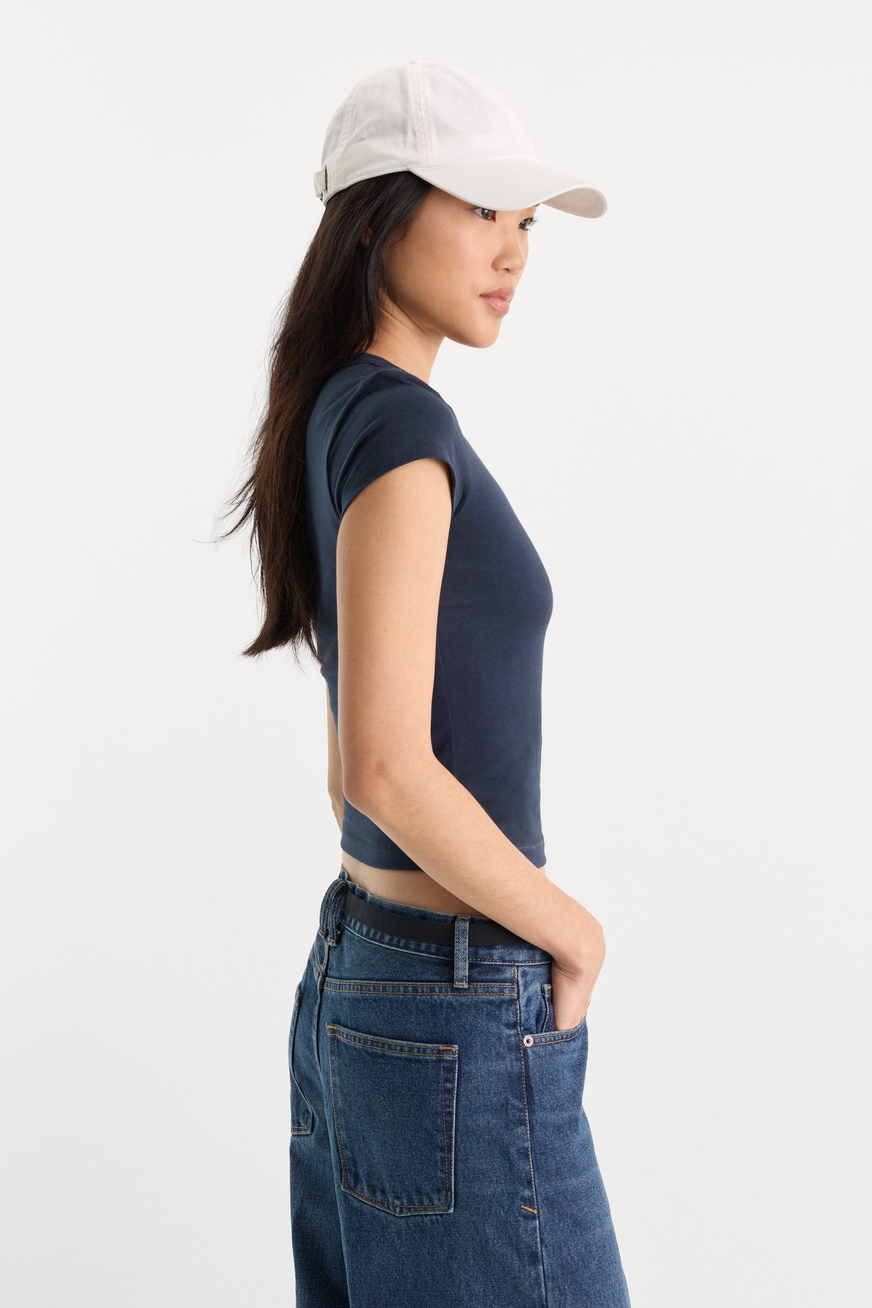 THE CAP SLEEVE TEE | NEW NAVY - Image 2